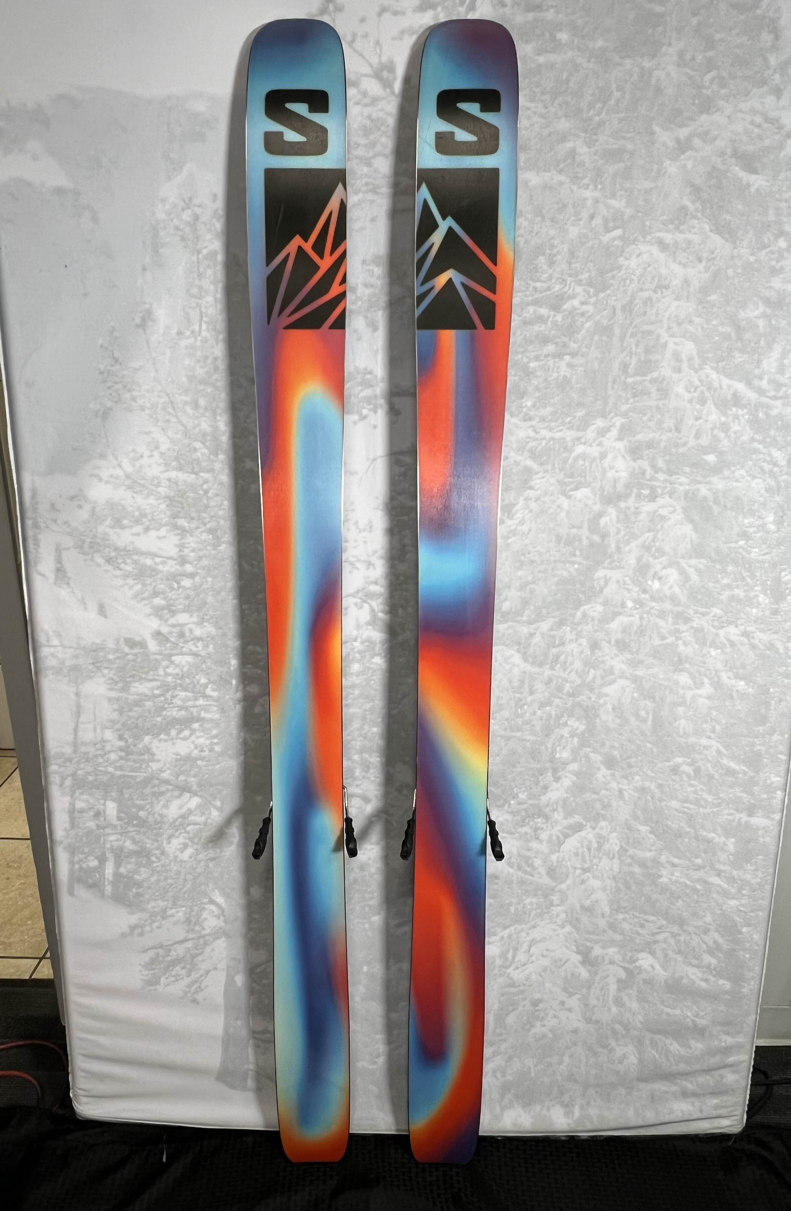 Used Salomon QST Blank 112 186cm Skis 2025 w/ Adjustable Tyrolia Attack 14 binding