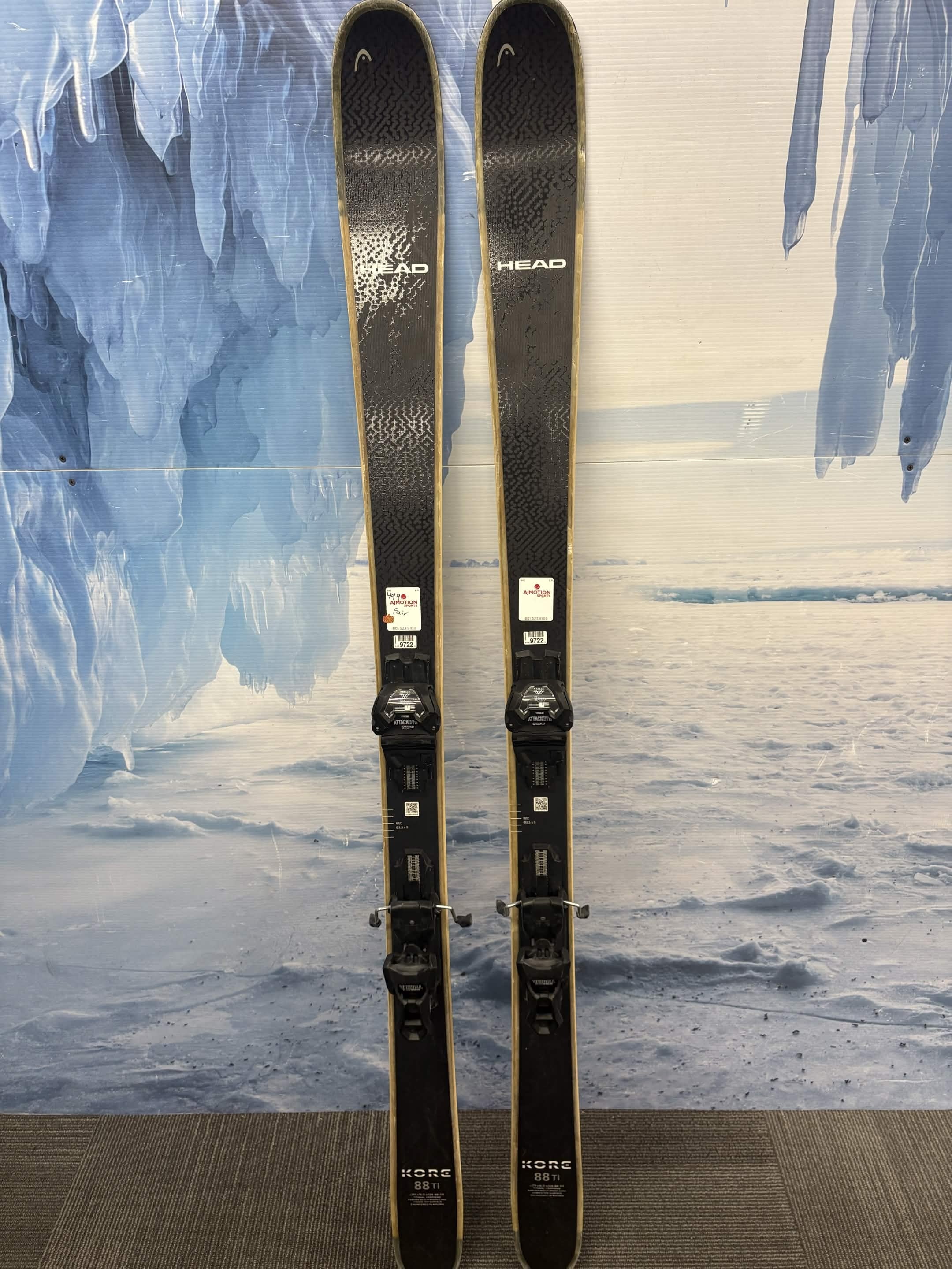 Head Kore 88 177cm Skis w/ FISCHER Attack 13 LYT Demo Binding - Used (2025)
