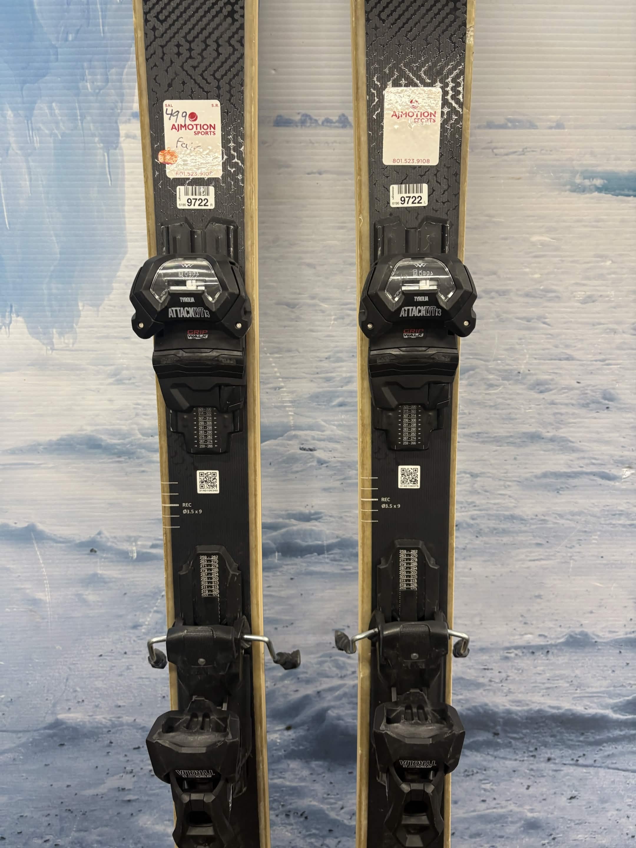 Head Kore 88 177cm Skis w/ FISCHER Attack 13 LYT Demo Binding - Used (2025)