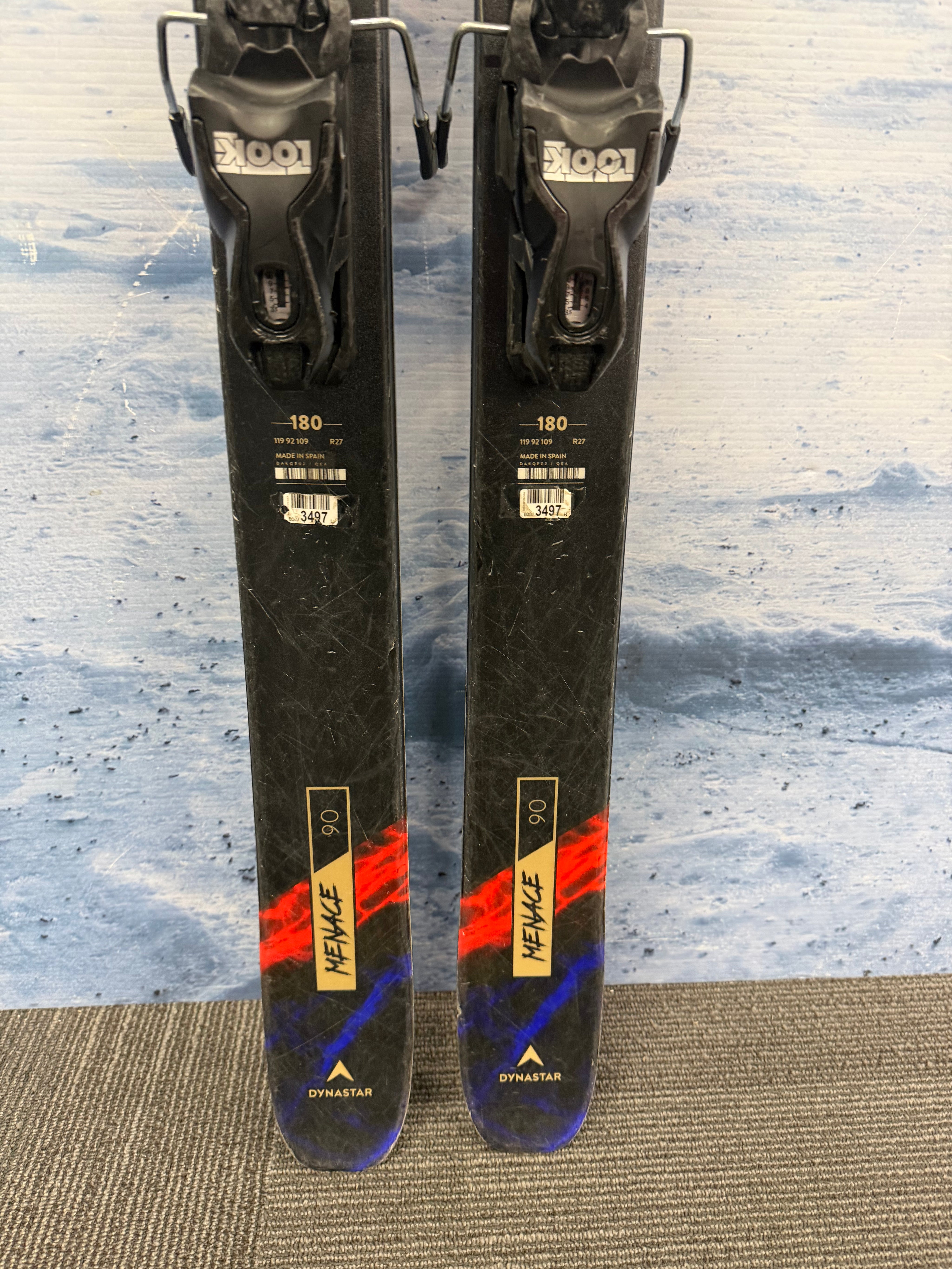 Used Dynastar Menace 180cm Skis w/ Look 11 Bindings