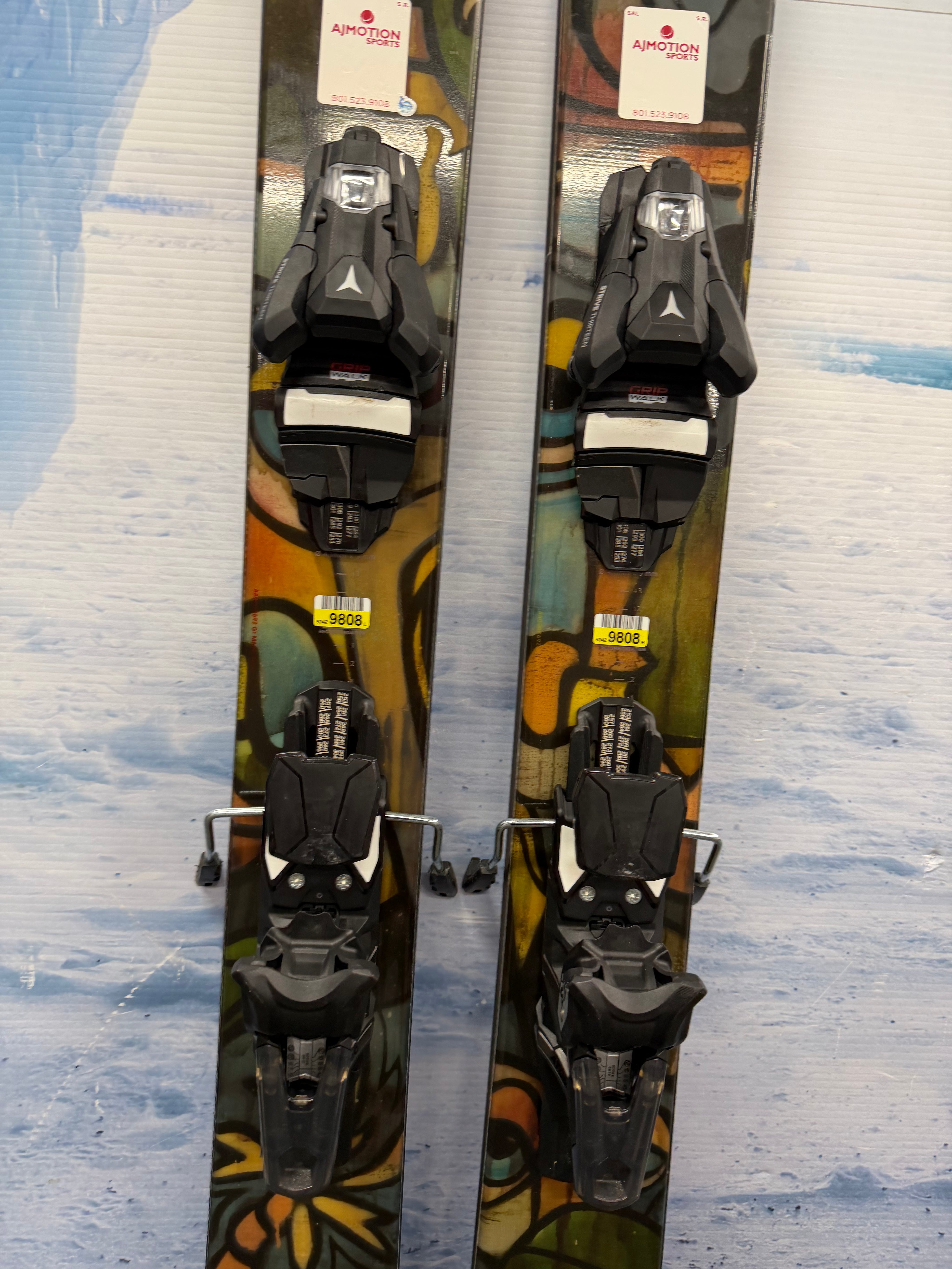 Lightly Used Atomic Bent 110 180cm Skis w/ Atomic Strive 13 Demo Bindings