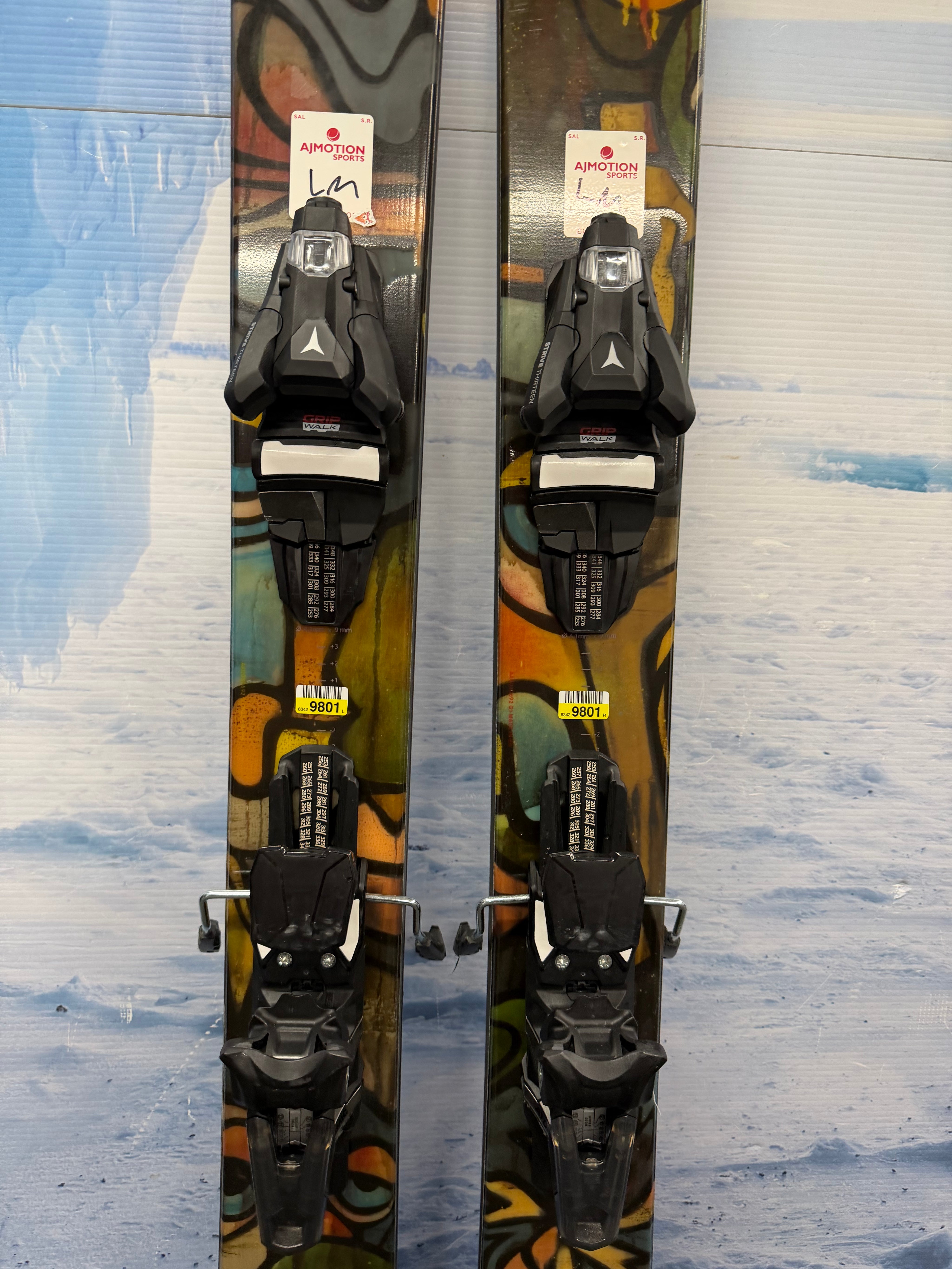 Lightly Used Atomic Bent 110 188cm Skis w/ Atomic Strive 13 Demo Bindings