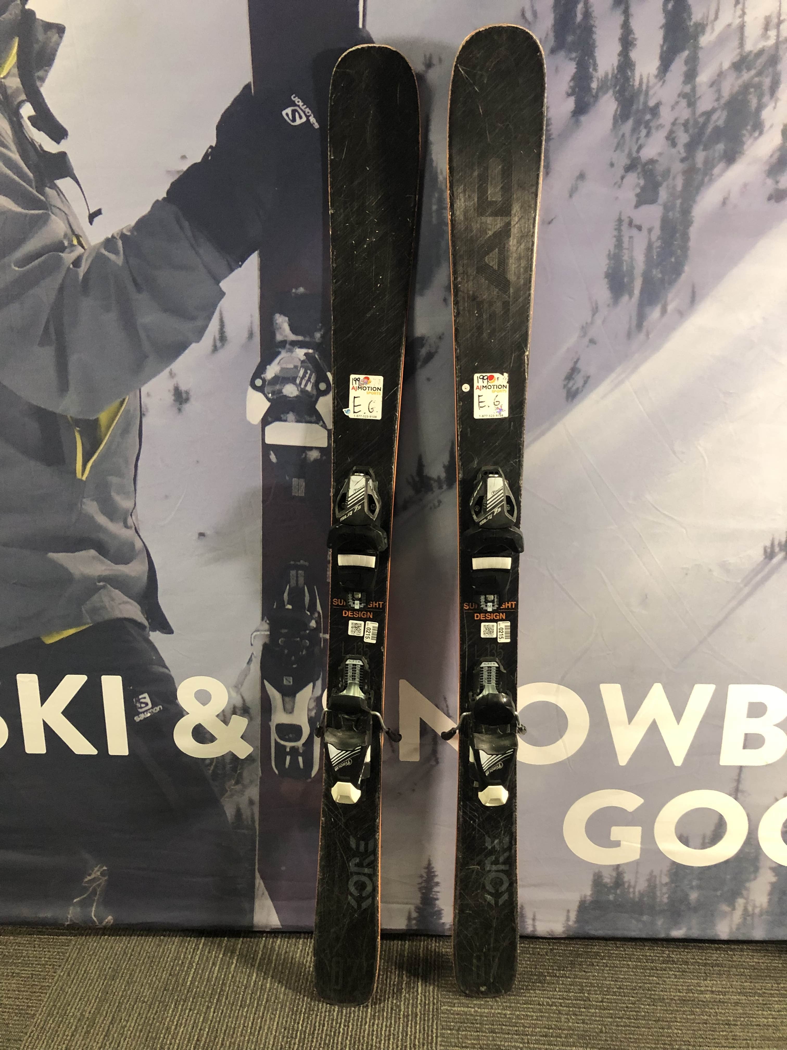 Used Head Kore 135cm w/ Tyrolia SP 7.5 Bindings