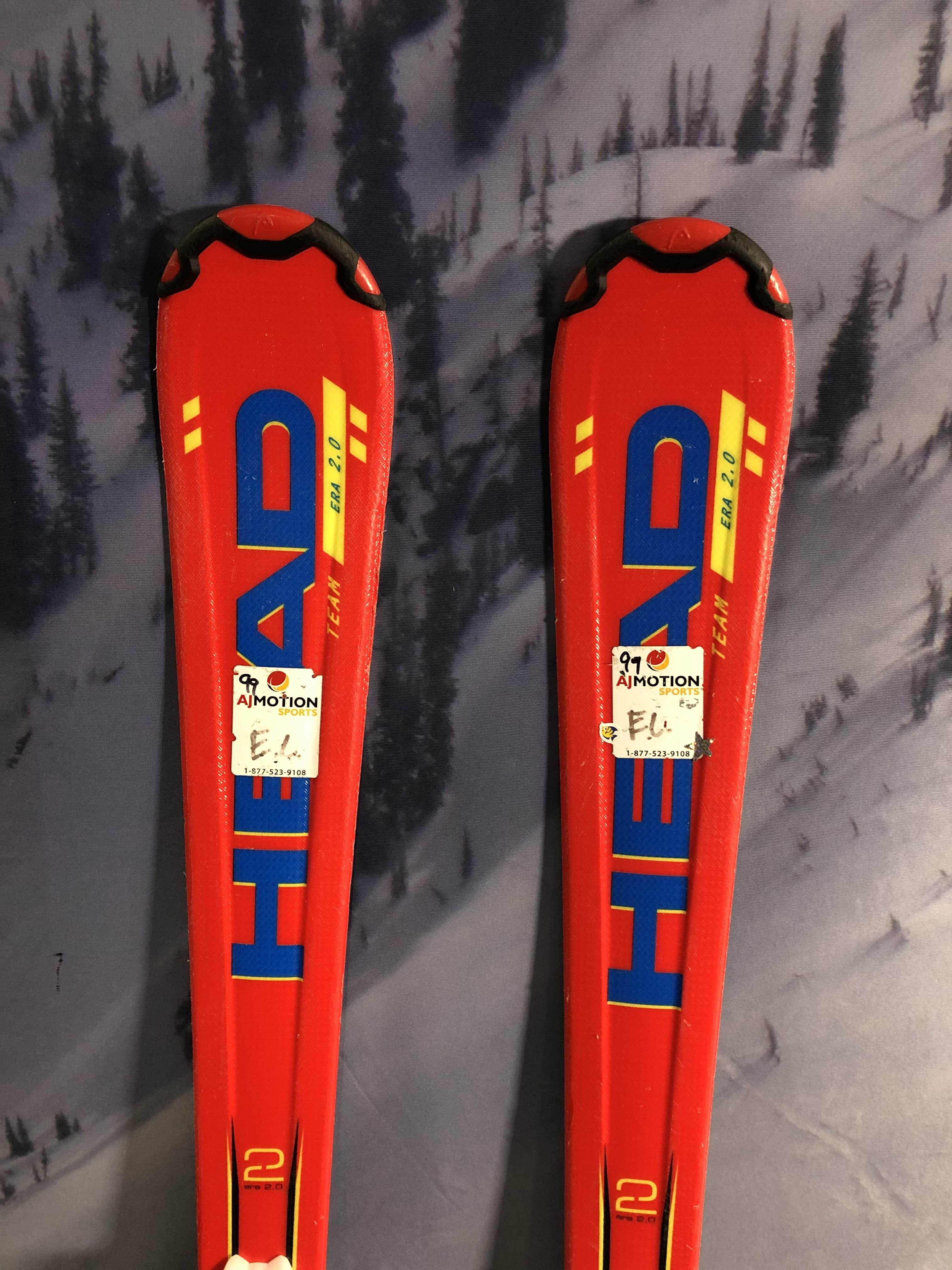 Used Head Supershape 137cm Jr Skis w/ Head LRX 7.5 Demo Binding