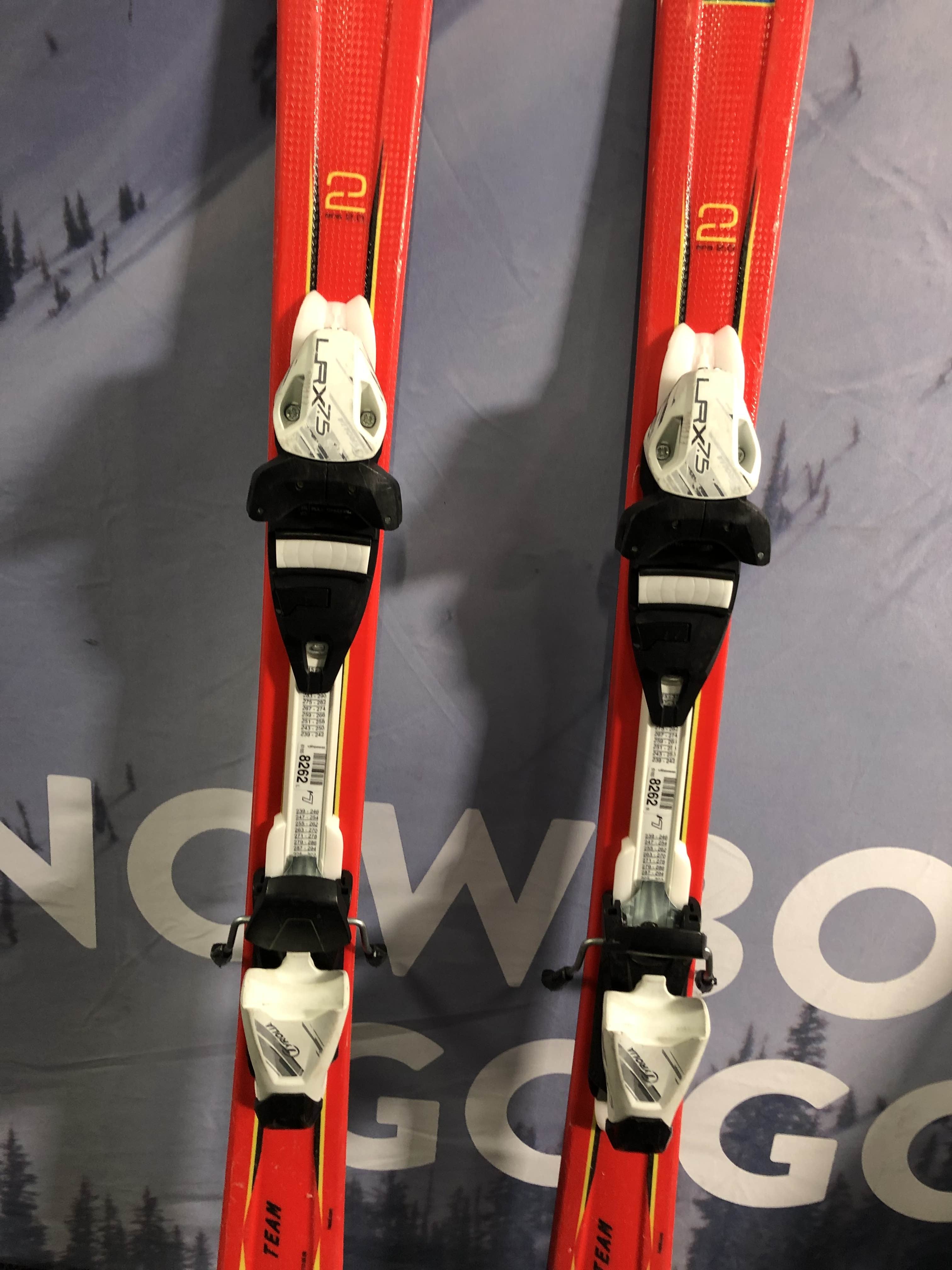 Used Head Supershape 137cm Jr Skis w/ Head LRX 7.5 Demo Binding
