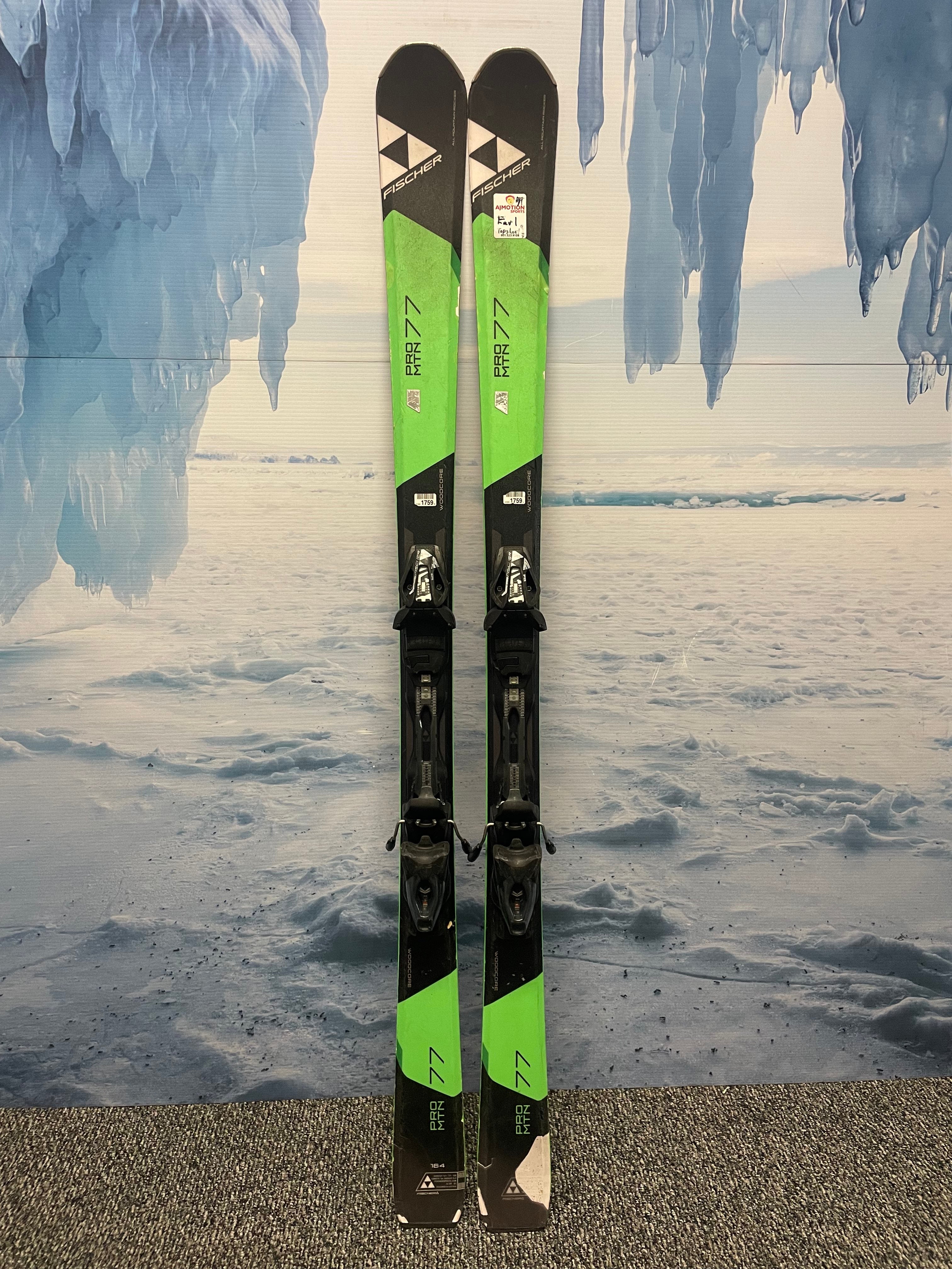 Used Fischer Pro MTN 77 Ski 164cm W/ bindings