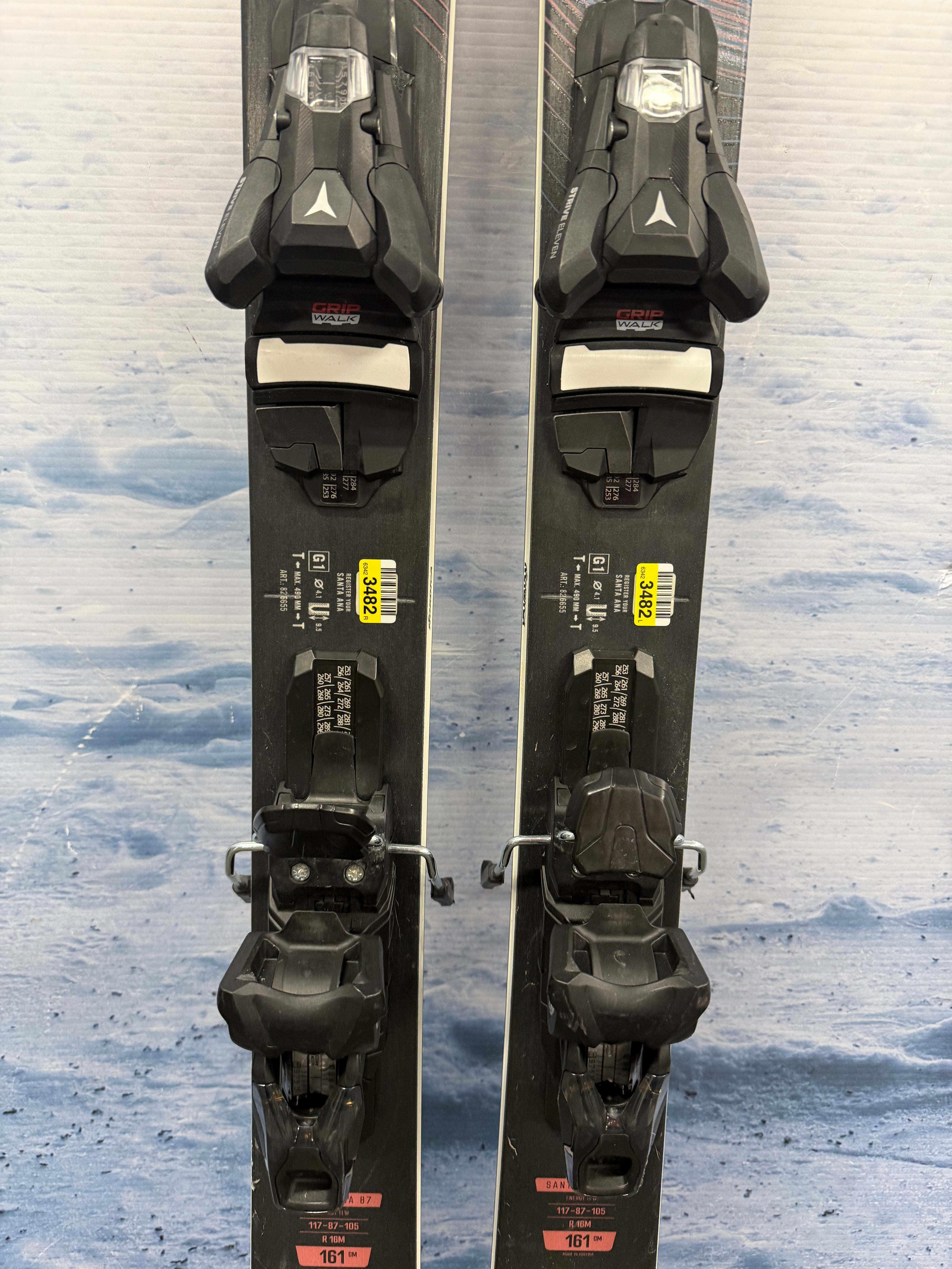 Lightly Used Nordica Santa Ana 87 161cm Skis w/ Atomic Strive 11 Bindings