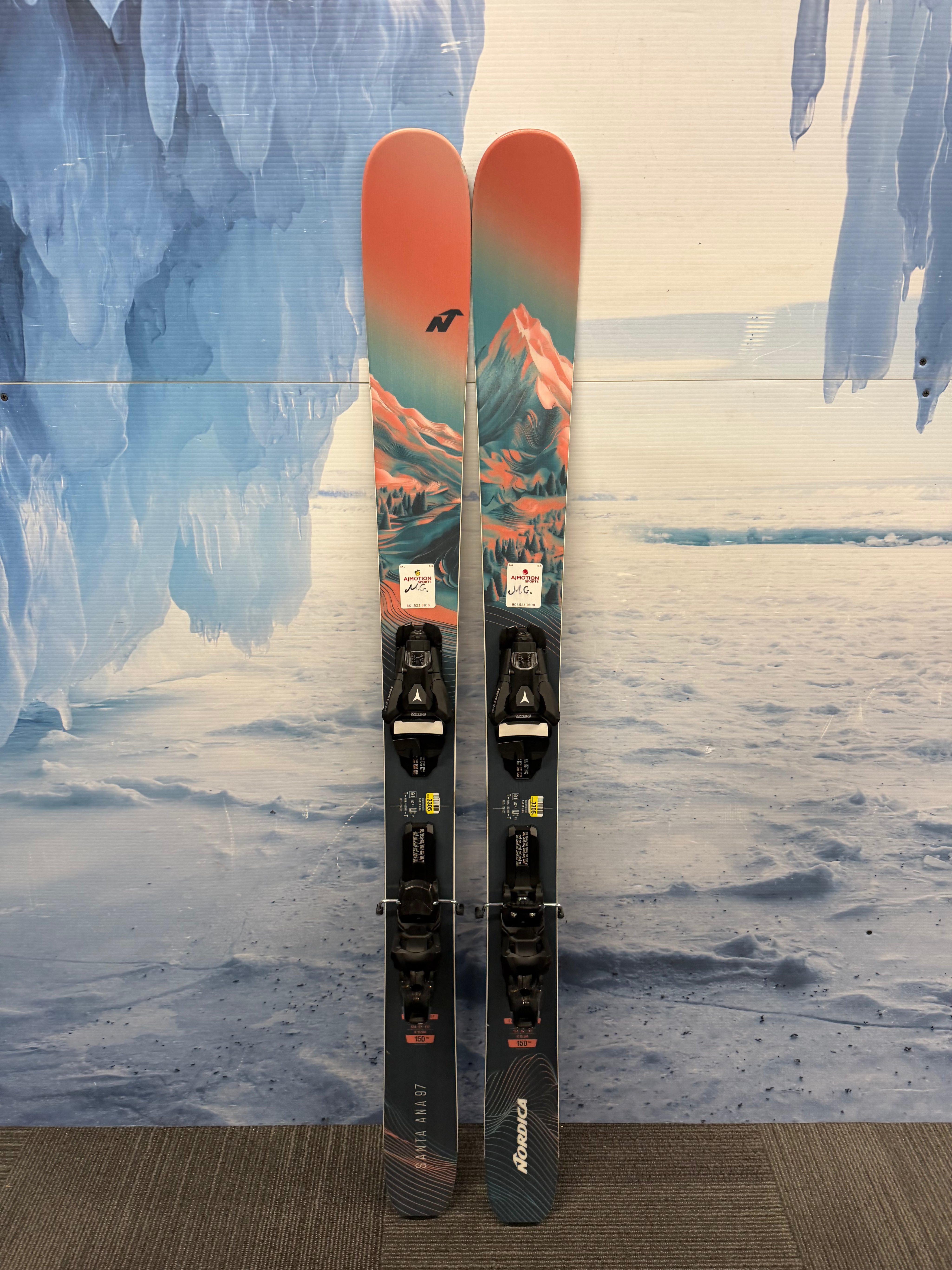 Used Nordica Santa Ana 97 150cm Skis w/ Atomic Strive 11 Bindings