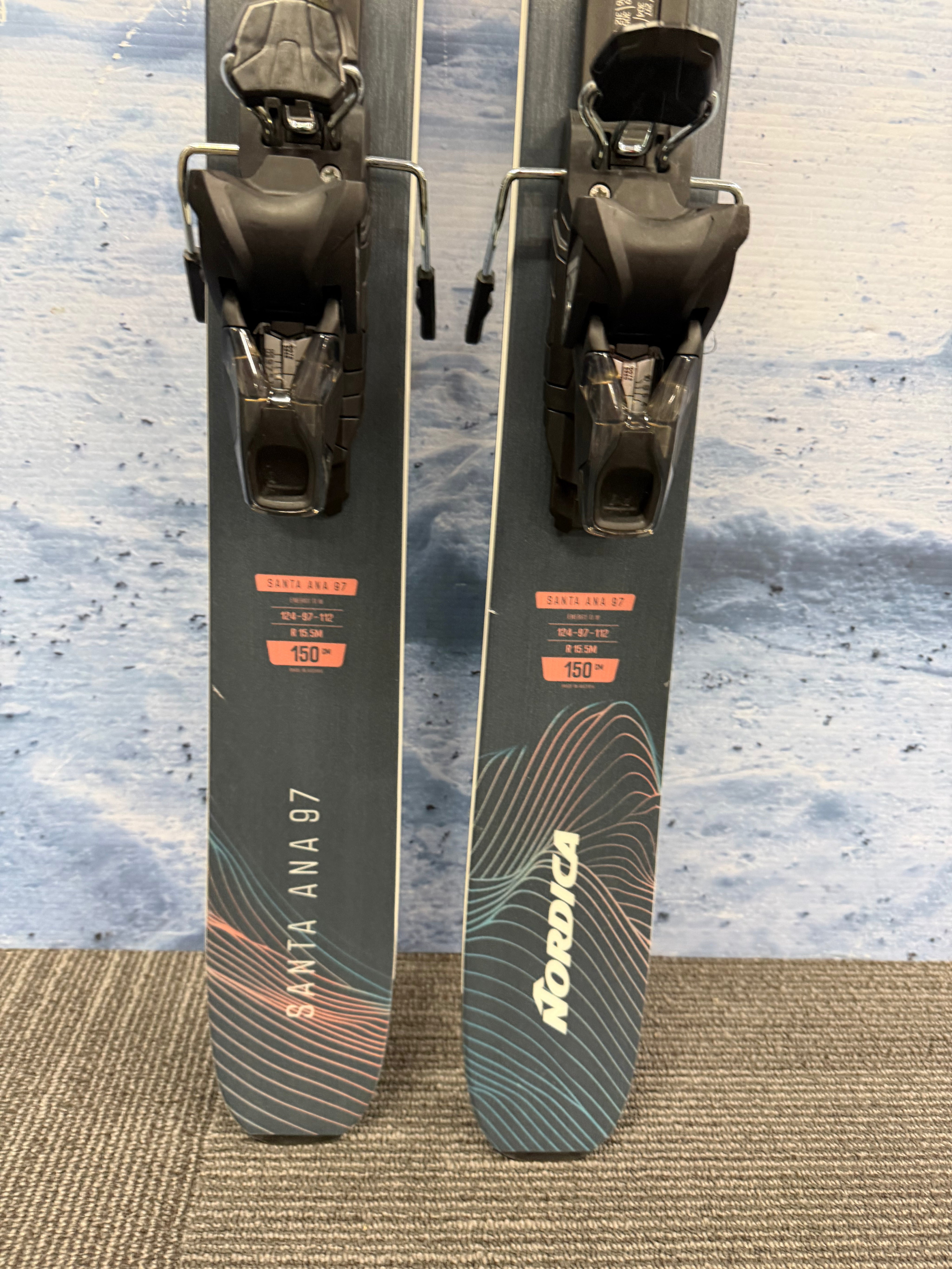 Used Nordica Santa Ana 97 150cm Skis w/ Atomic Strive 11 Bindings