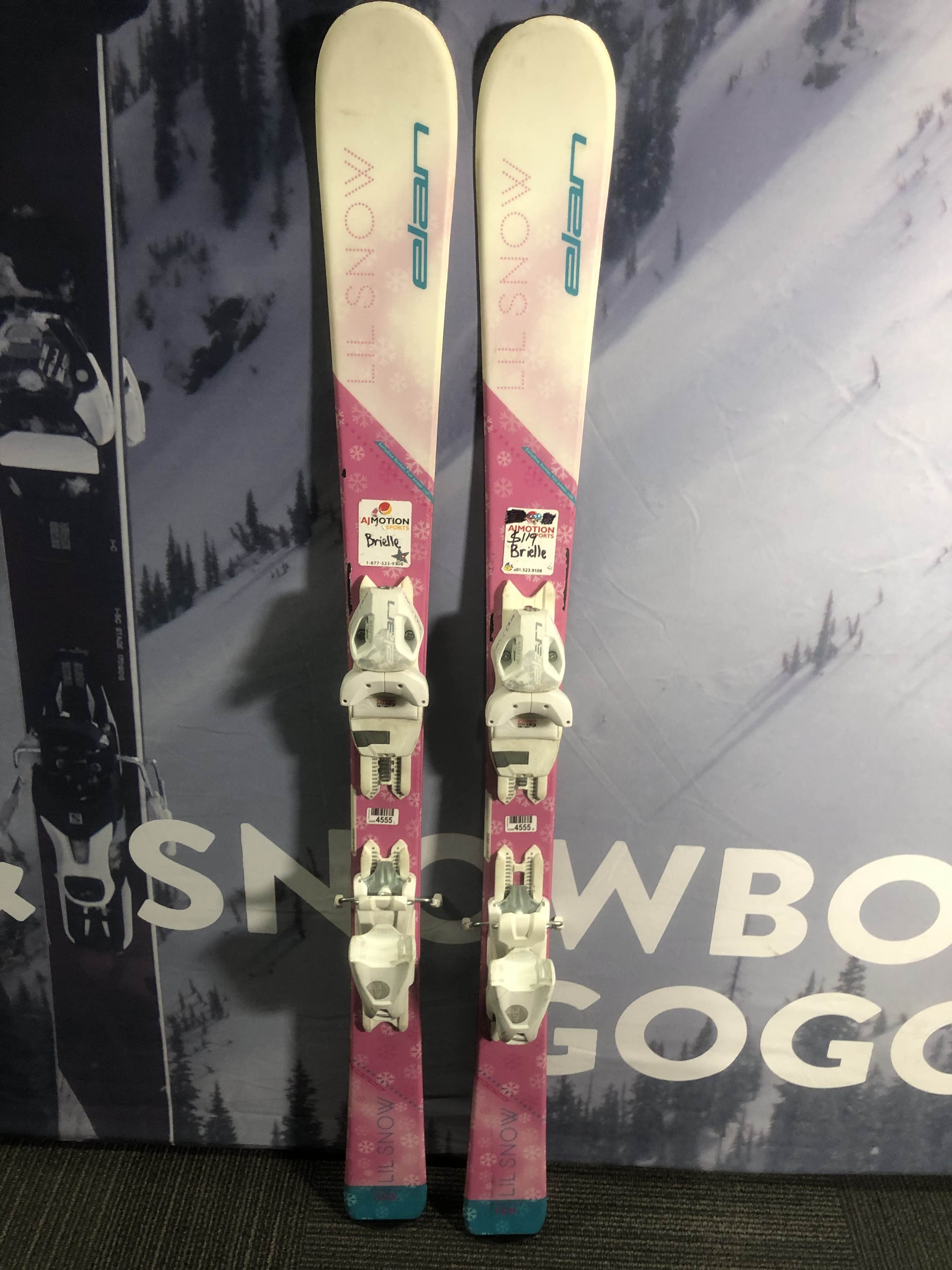 Used Elan Lil Snow 120cm Jr Skis w/ Elan El 4.5 AC Binding