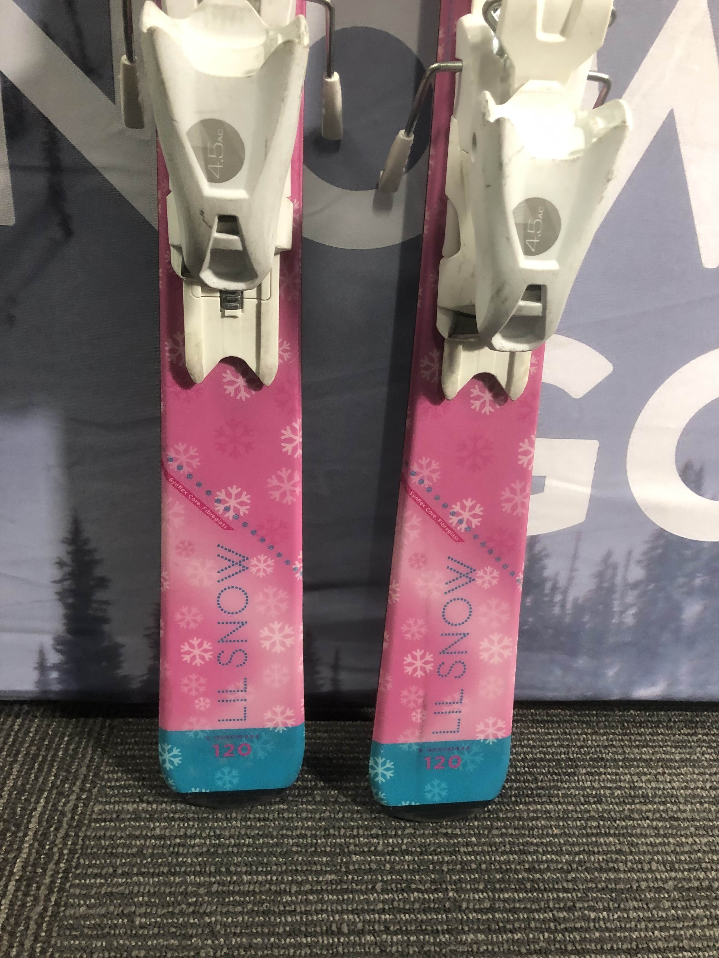 Used Elan Lil Snow 120cm Jr Skis w/ Elan El 4.5 AC Binding