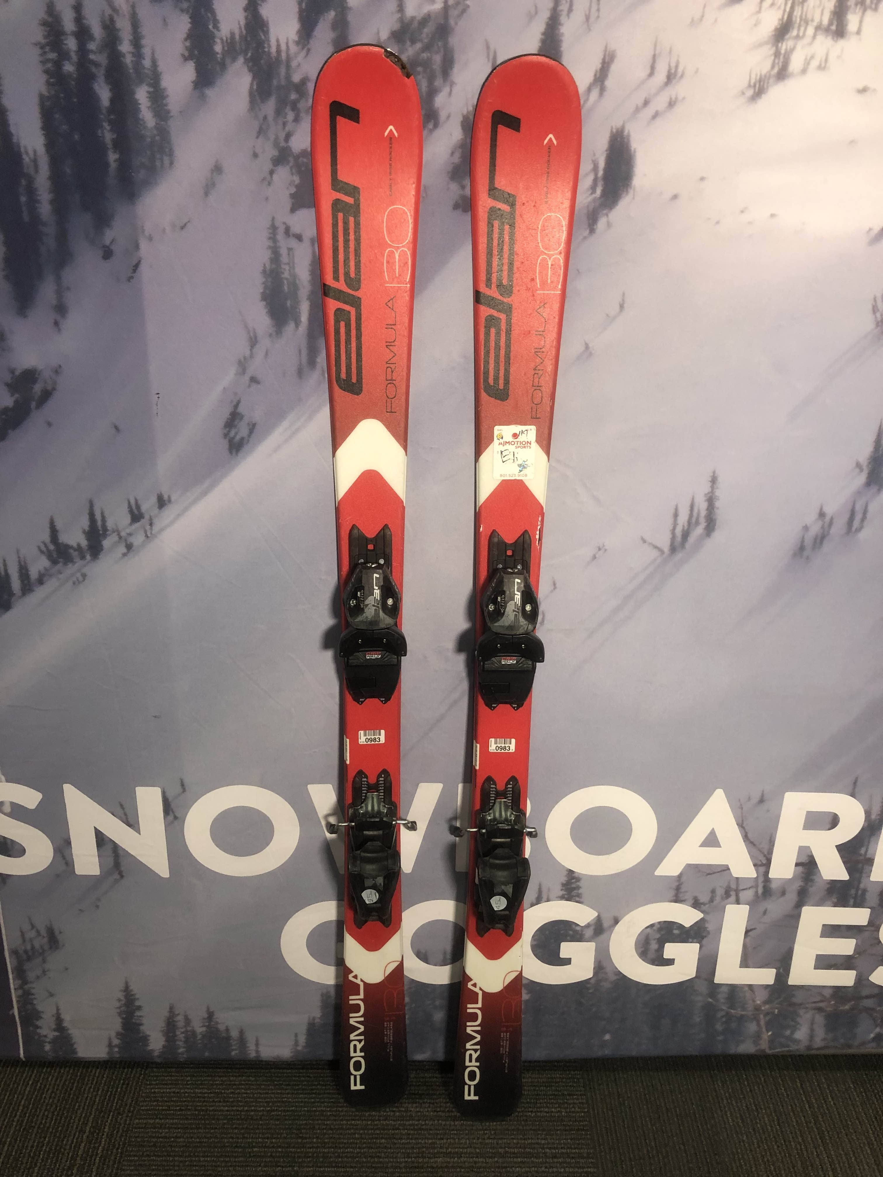 Well Loved Elan Formula 130cm Jr Skis w/ Elan El 4.5 Binding