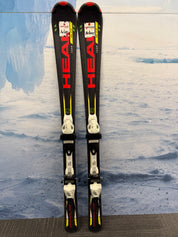Used Head Supershape Team 127cm Skis w/ LRX 7.5 Bindings