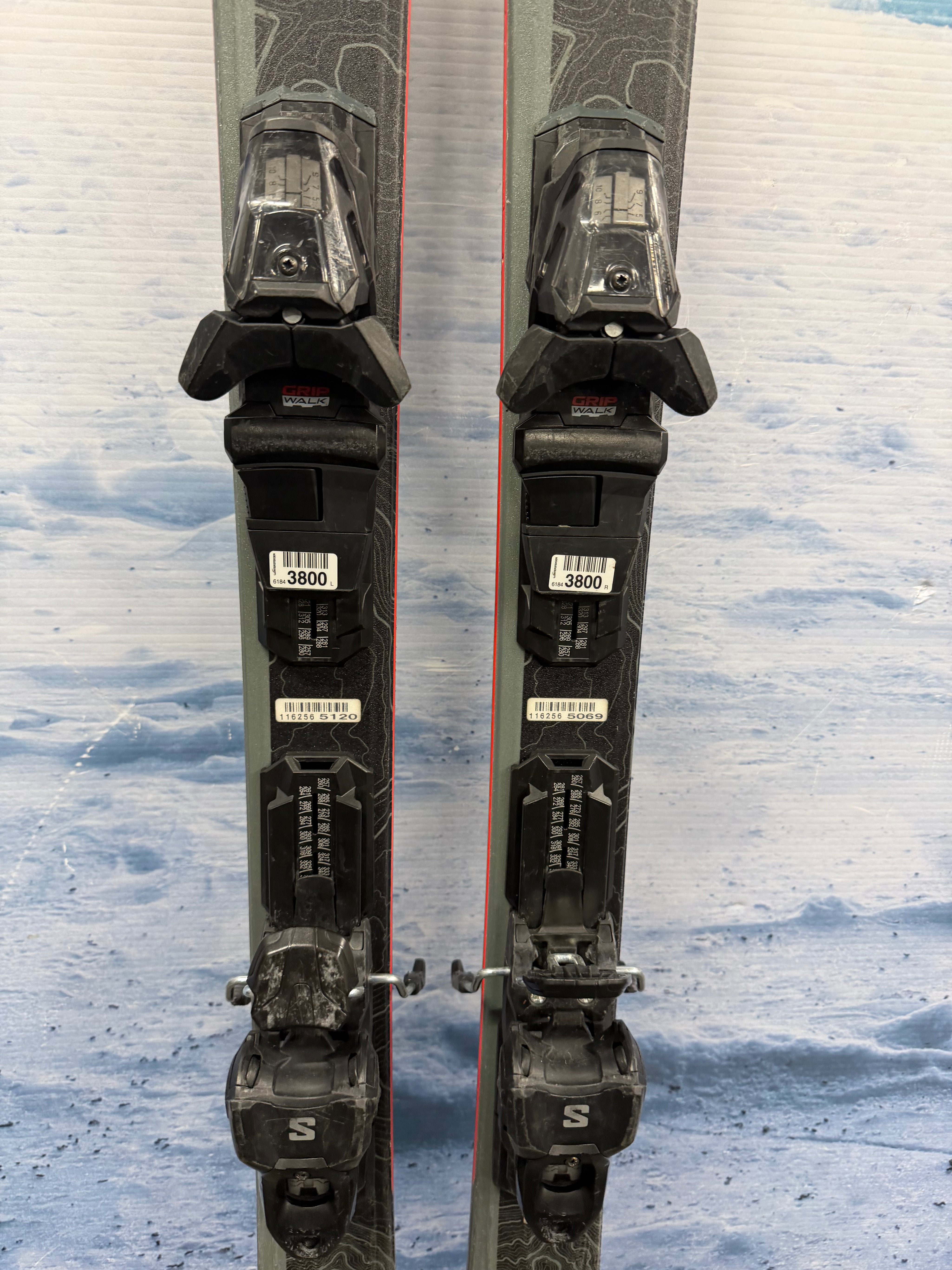 Used Salomon Distance 76 160cm Skis w/ Salomon M10 Bindings