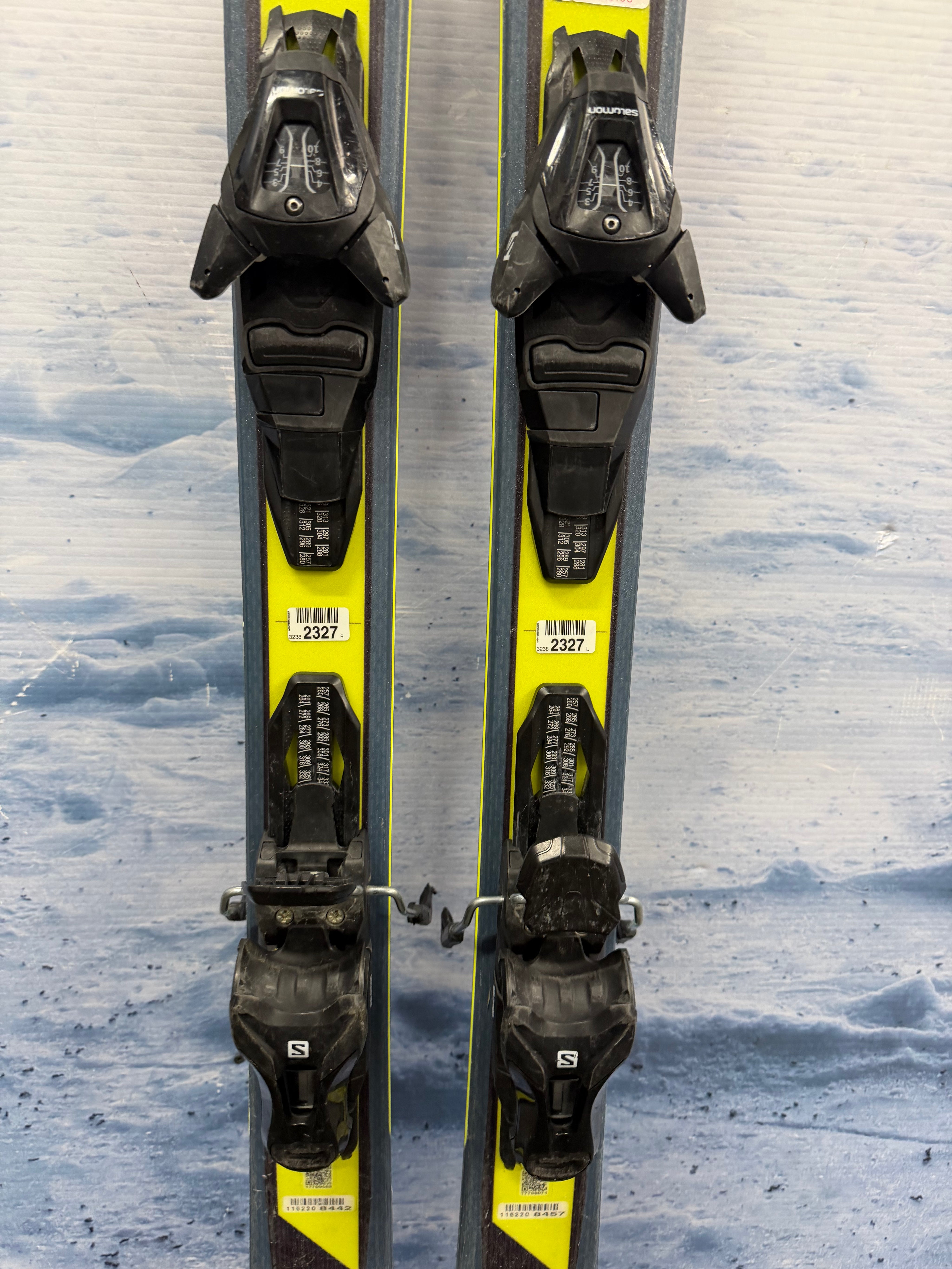Used Salomon XDR 76 STC 160cm Skis w/ Salomon Lithium 10