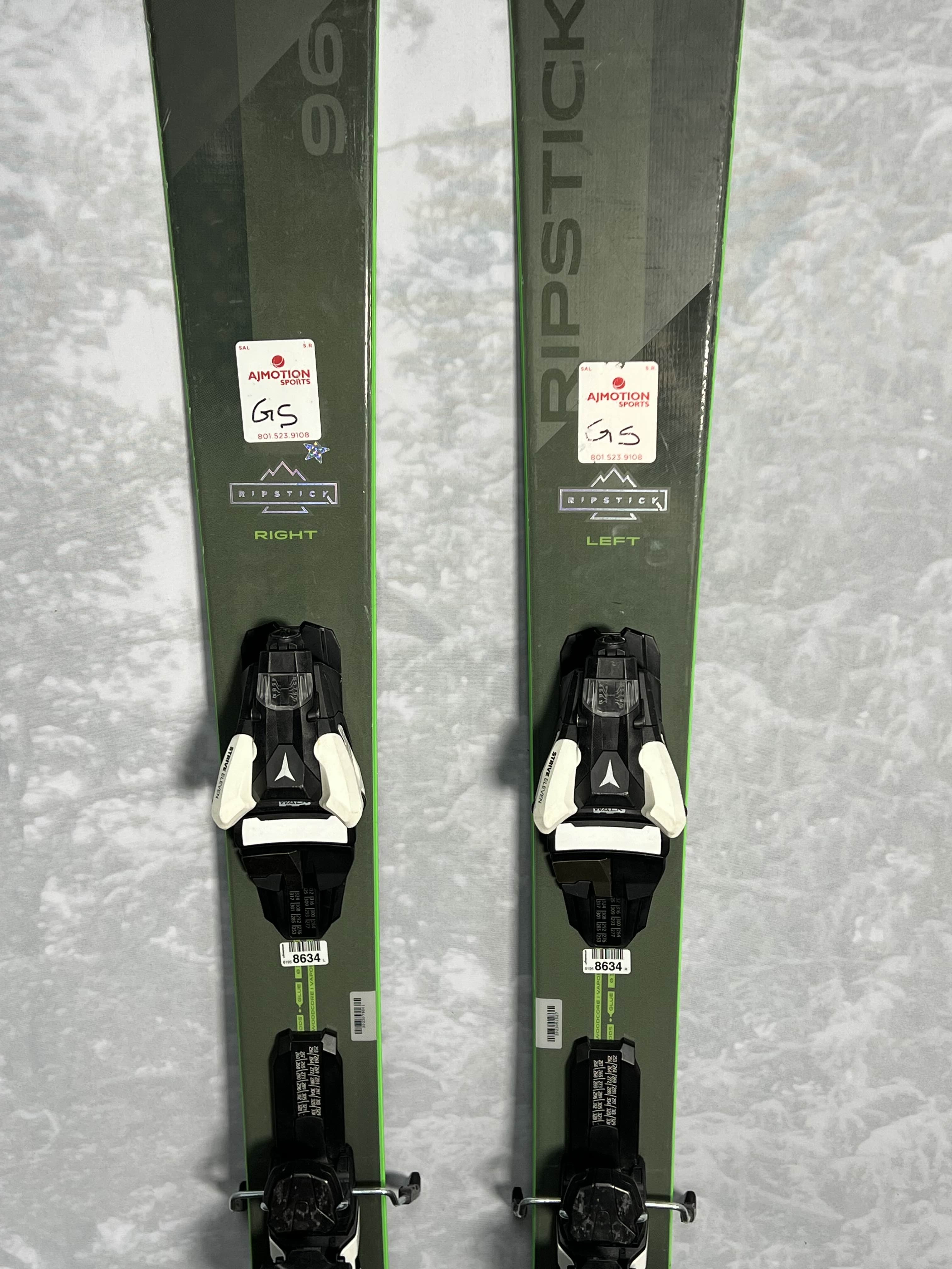 Lightly Used 2024 Elan Ripstick 96 164 cm w/ Atomic Strive Eleven Bindings