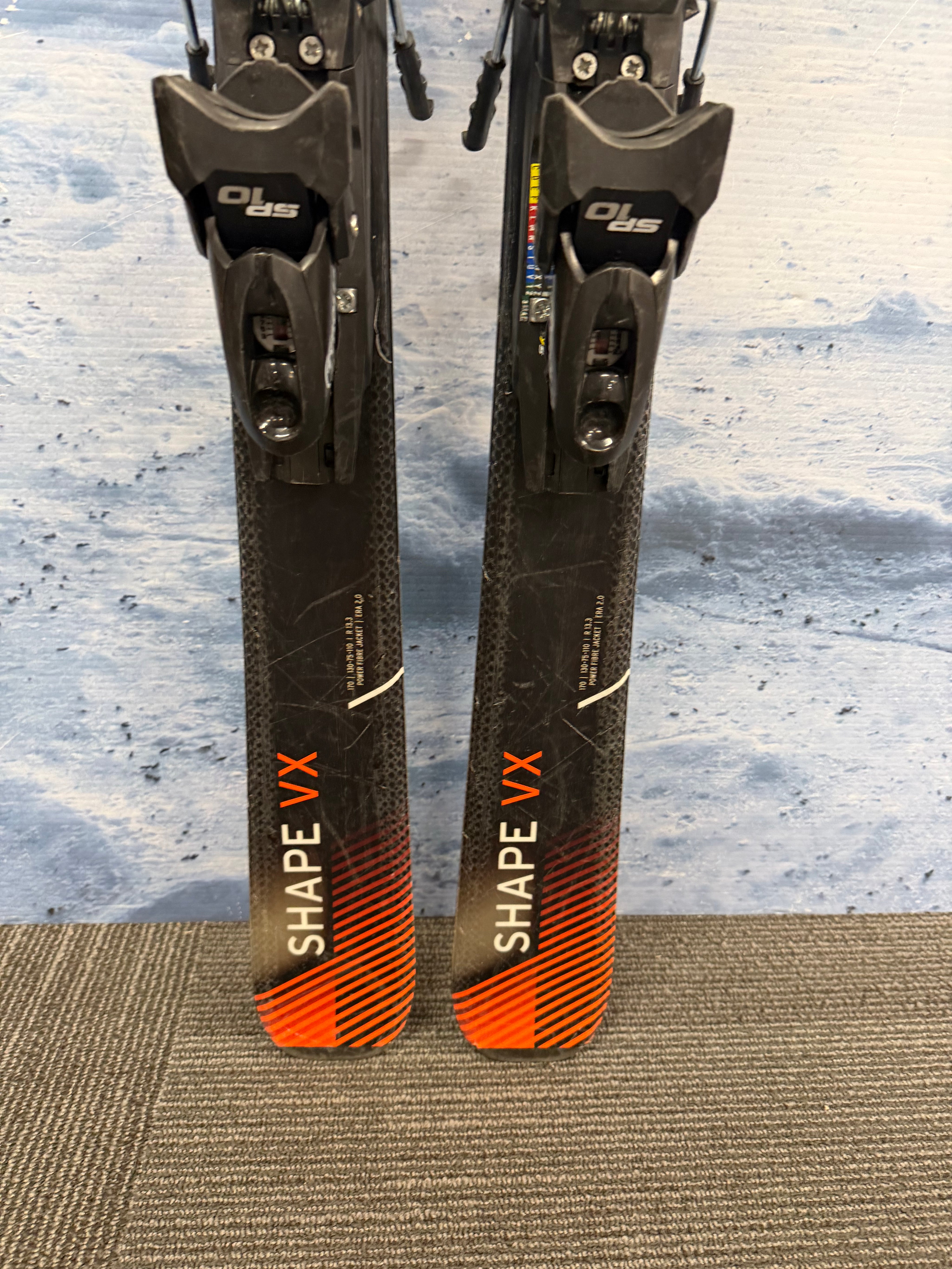 Used Head Shape VX 170cm Skis w/ Tyrolia SP10 Bindings