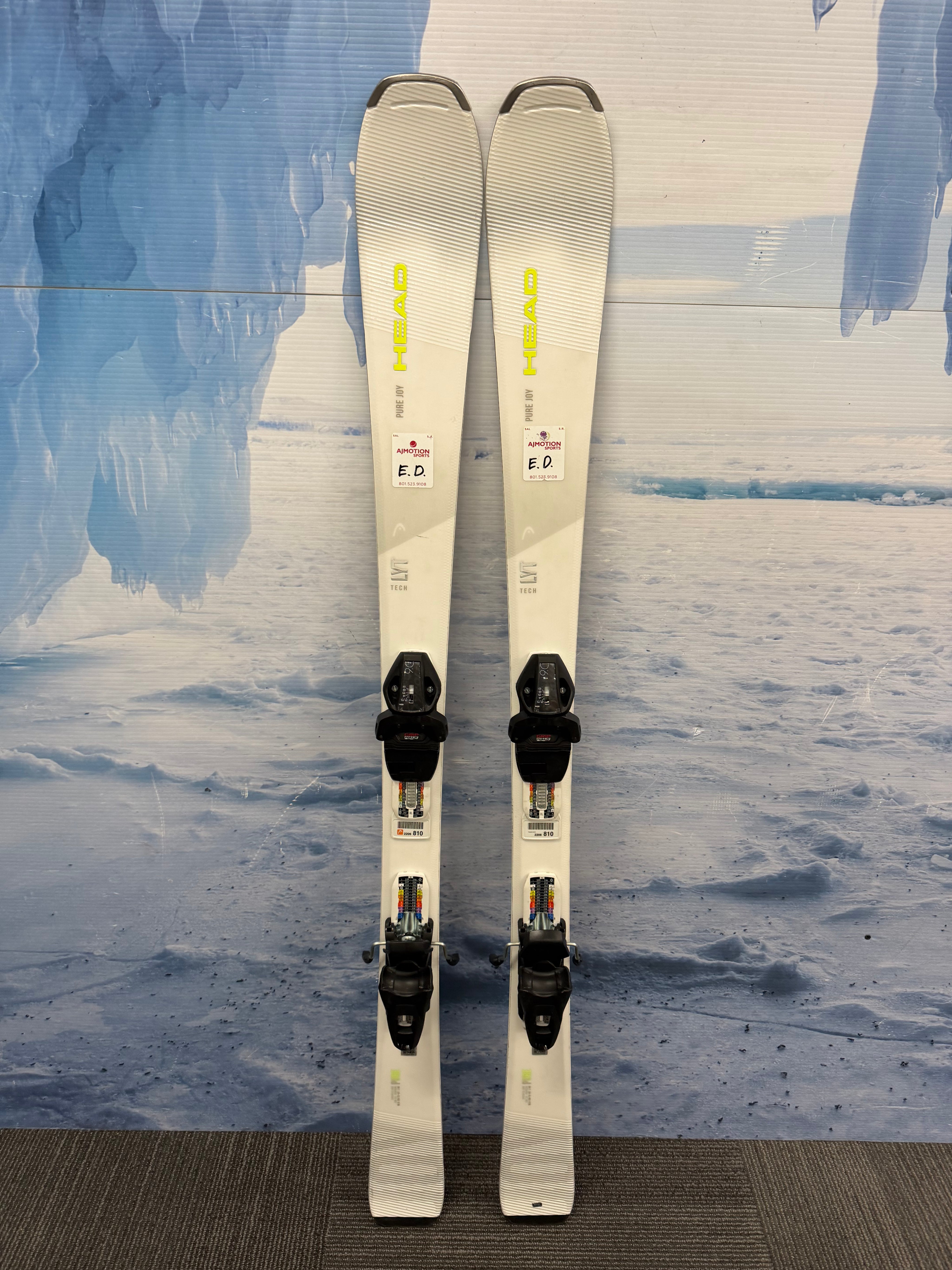 Used Head Pure Joy R 143cm Skis w/ SLR 9 Bindings