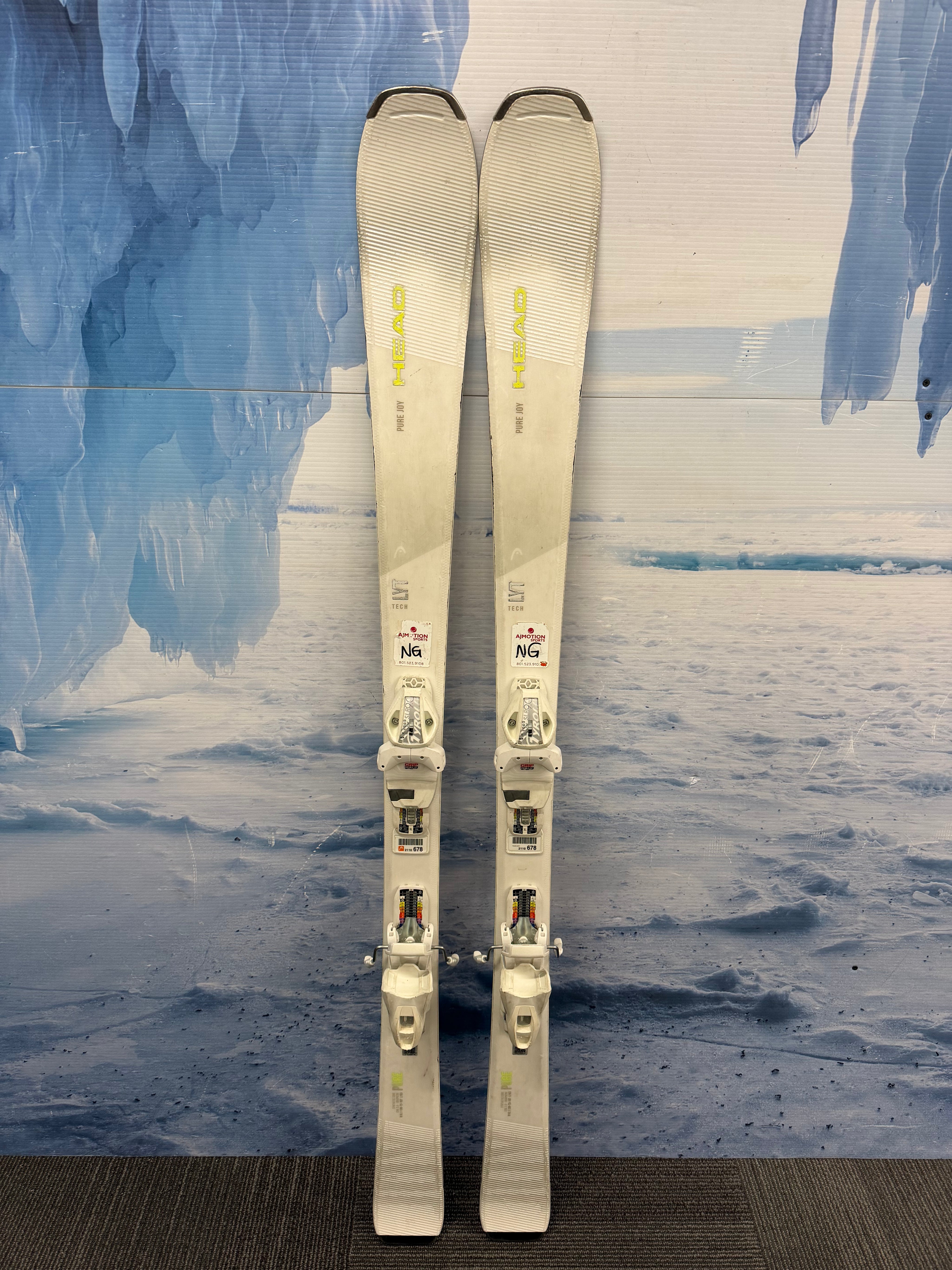 Used Head Pure Joy R 153cm Skis w/ SLR 9 Bindings