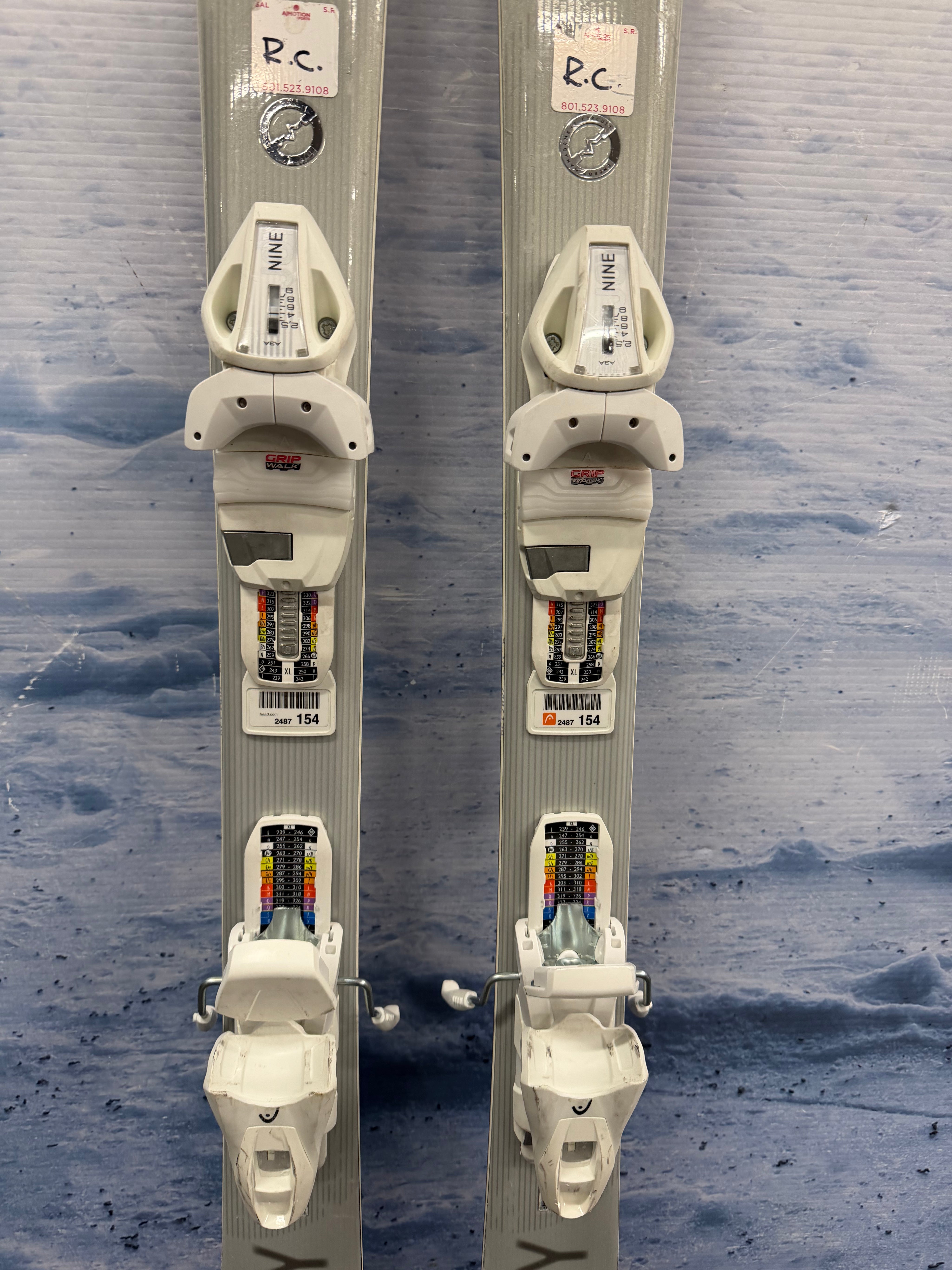 Used Head Pure Joy 143cm Skis w/ Head Joy 9 Bindings