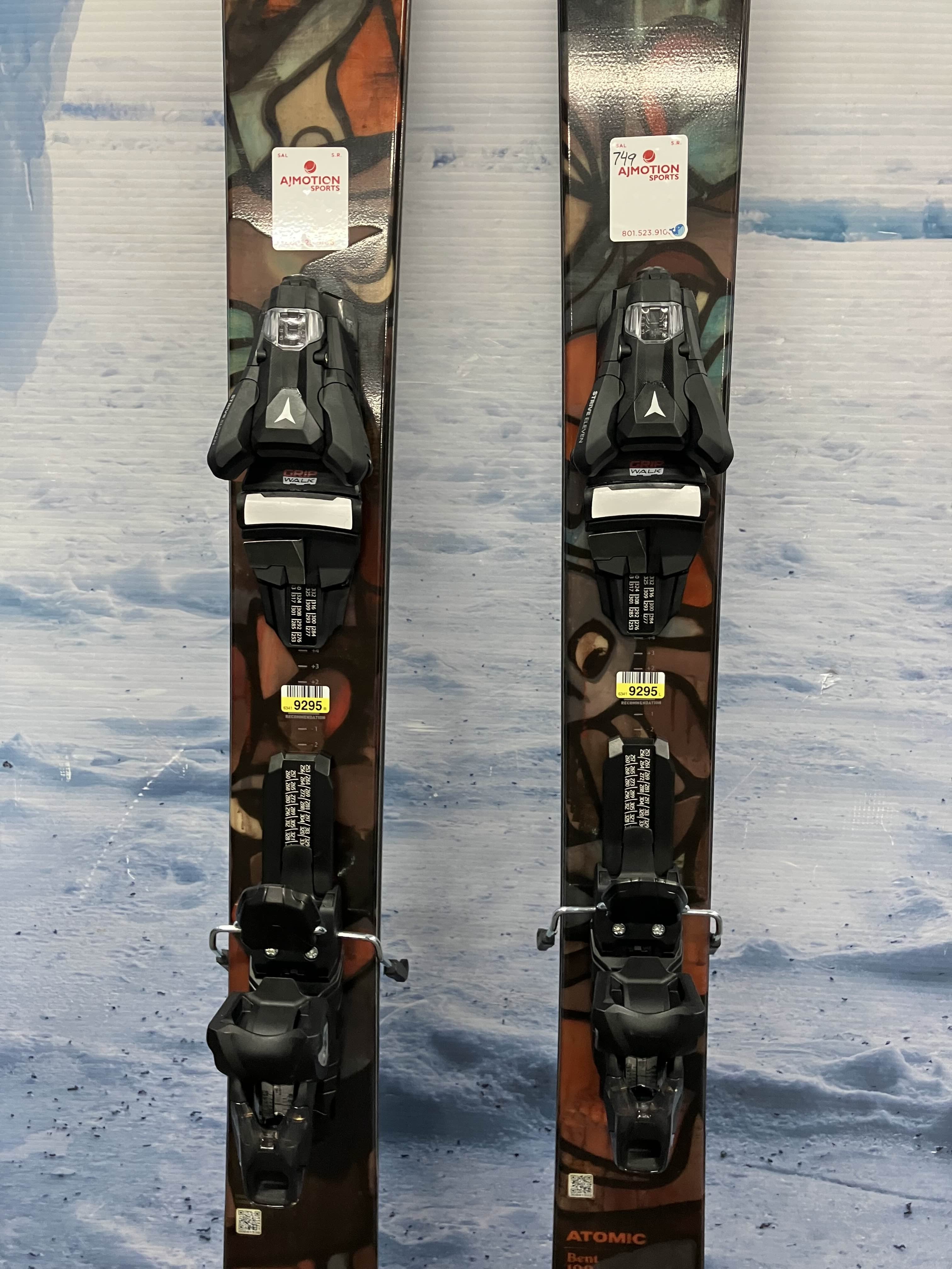 New 2026 Atomic Bent Chetler 100 165cm Skis w/ Atomic Strive 11 Demo Bindings