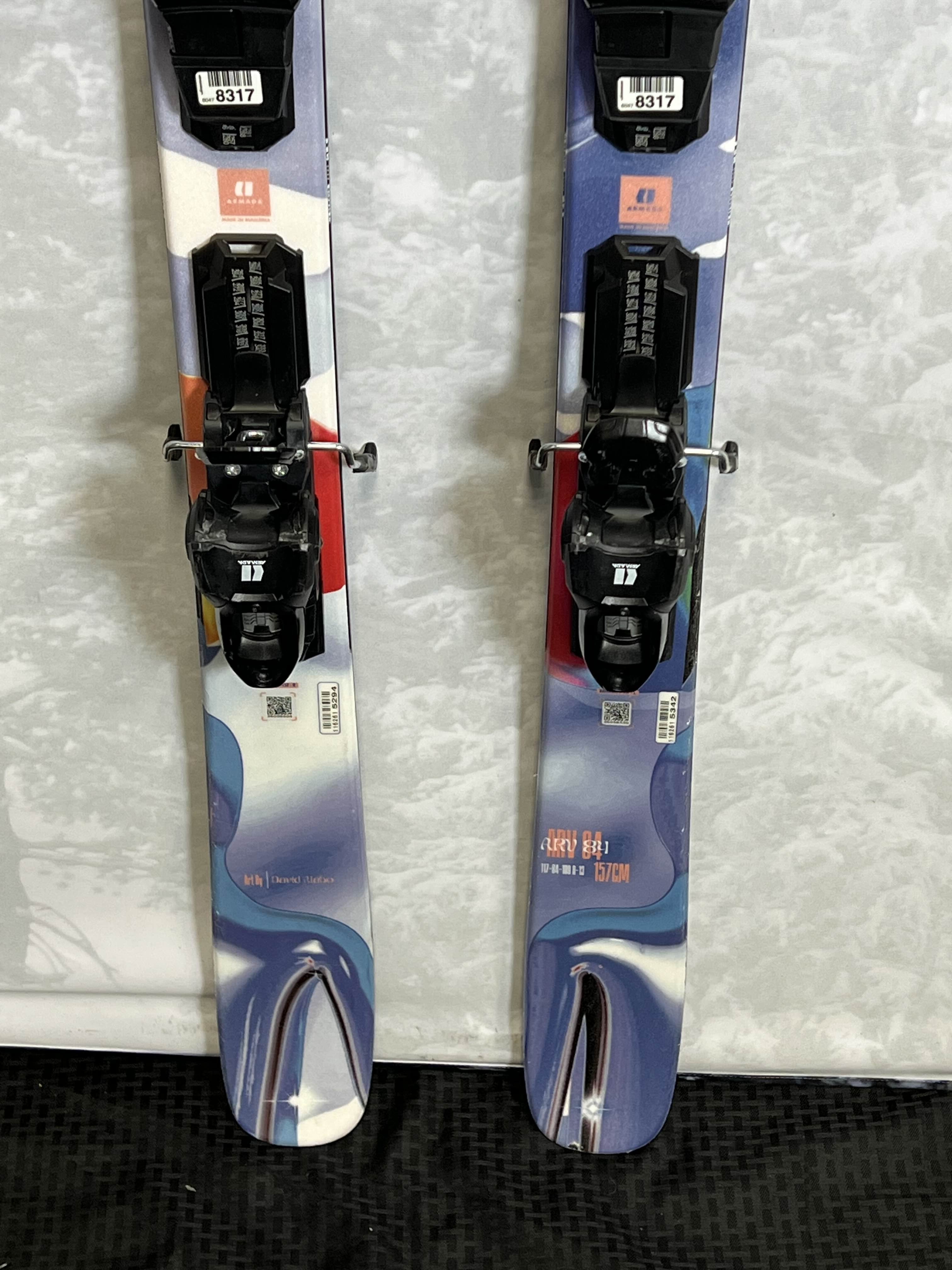 Used Armada ARV 84 157cm 2024 Kids Skis w/ Armada EM 10 GW Demo Bindings