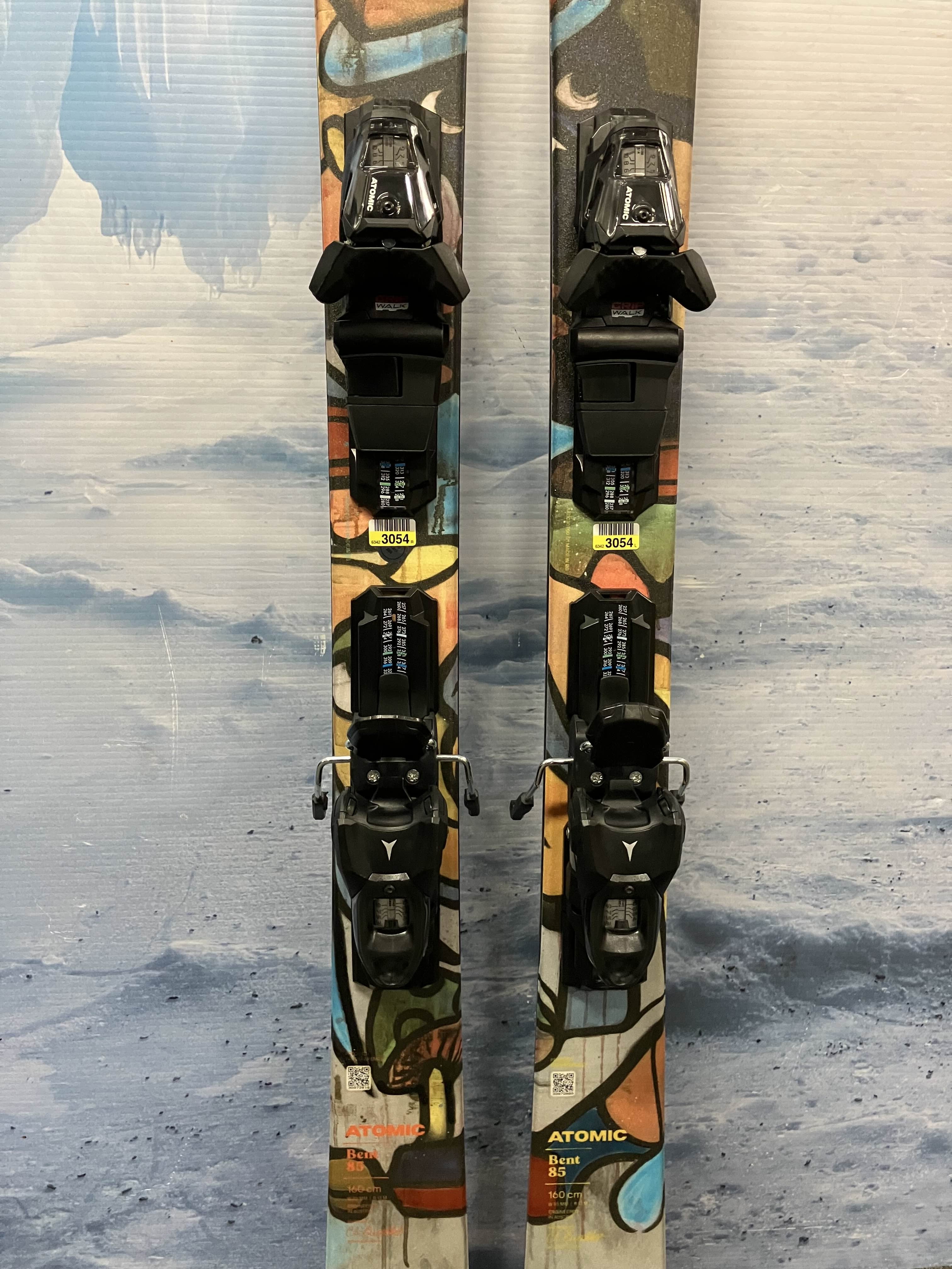 Atomic Bent 85r 160cm Skis w/ Atomic Strive 10 Bindings Lightly Used 2026