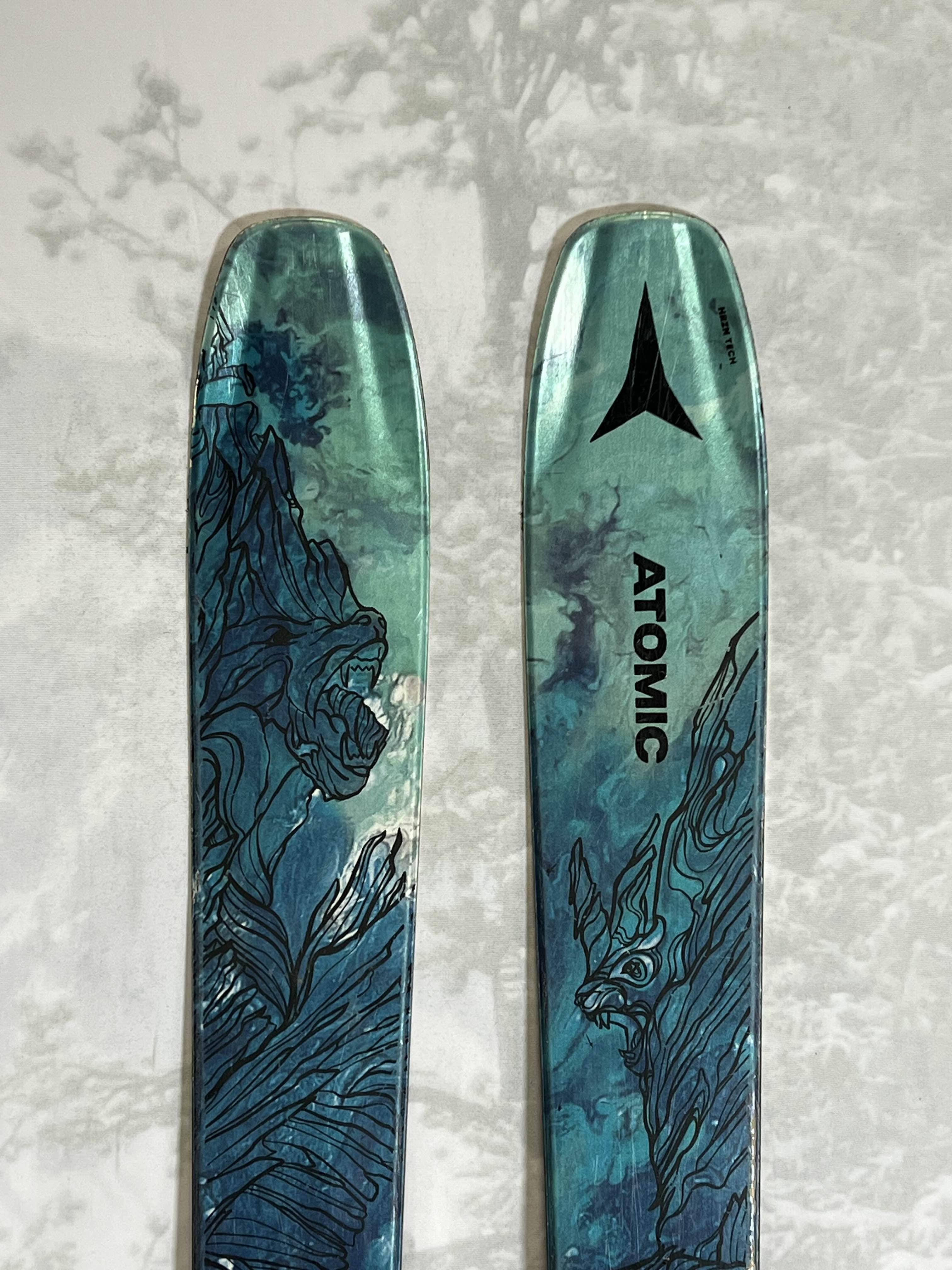 Used 2023 Atomic Bent Chetler 100 172cm Skis with Adjustable Tyrolia Attack 14 Bindings
