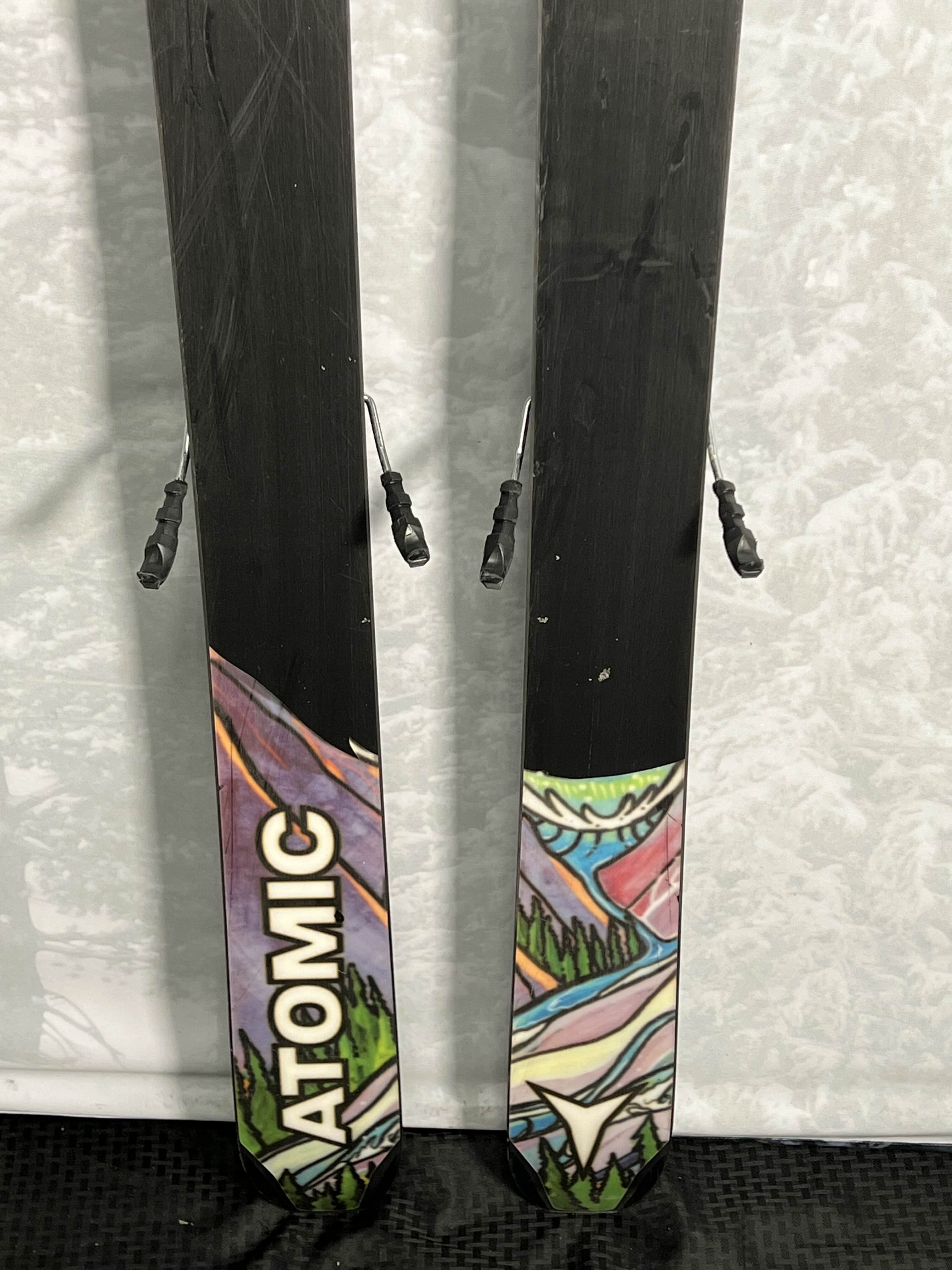 Used 2023 Atomic Bent Chetler 100 180cm Skis with Adjustable Elan Attack 13 Bindings