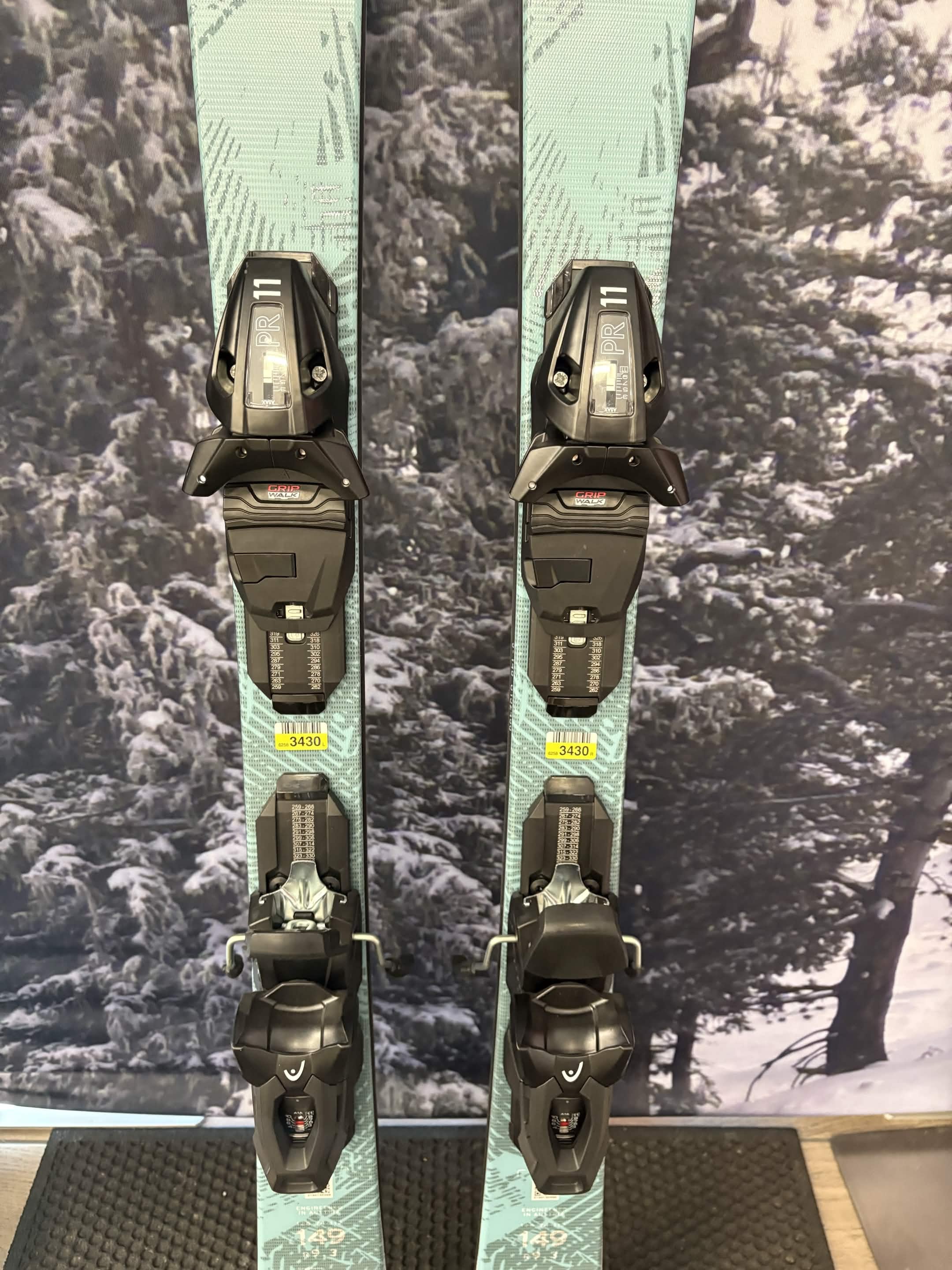 Head Kore X 74 149cm Skis w/ Head PR 11 GW Demo Binding - New 2026