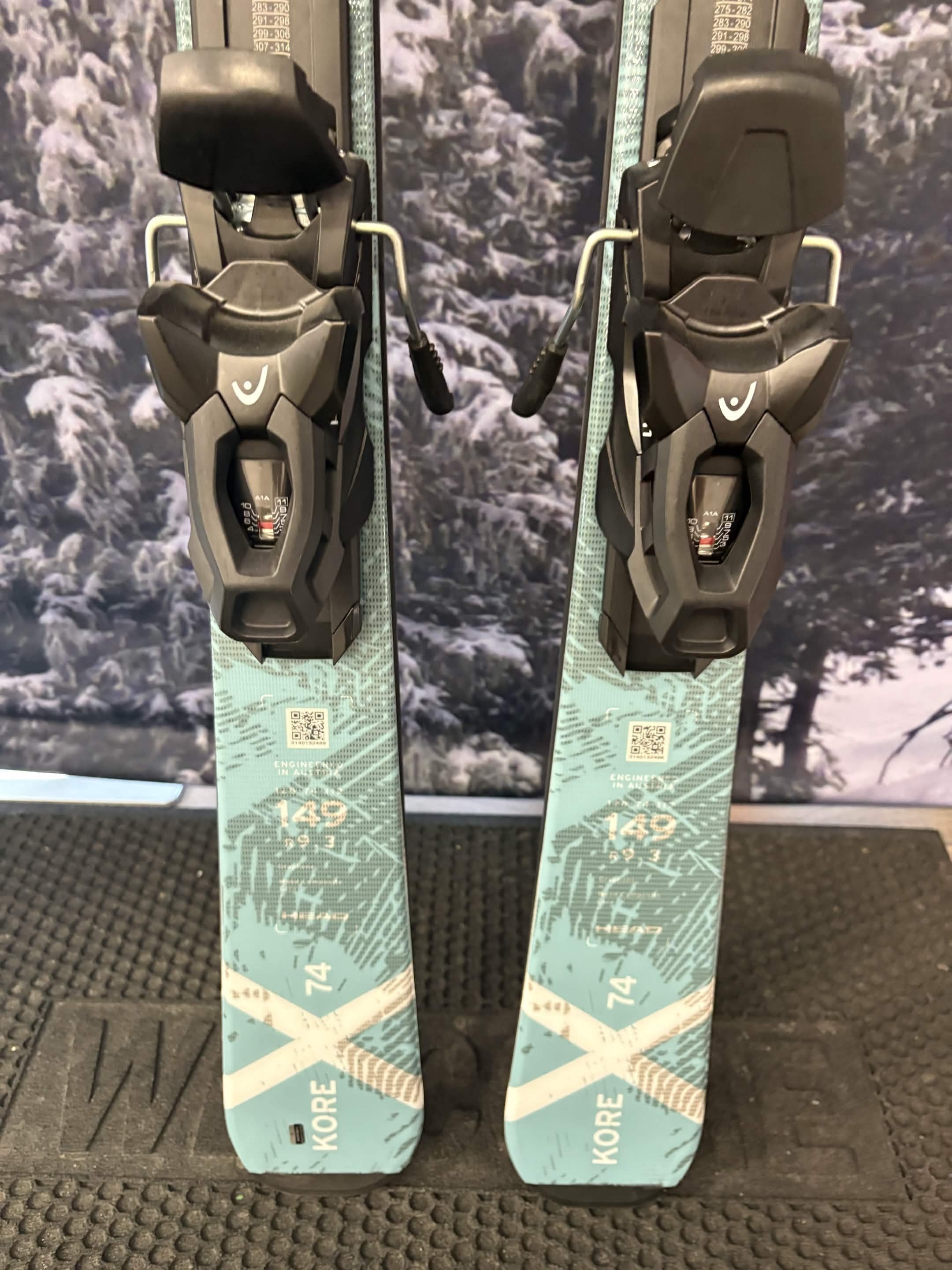 Head Kore X 74 149cm Skis w/ Head PR 11 GW Demo Binding - New 2026