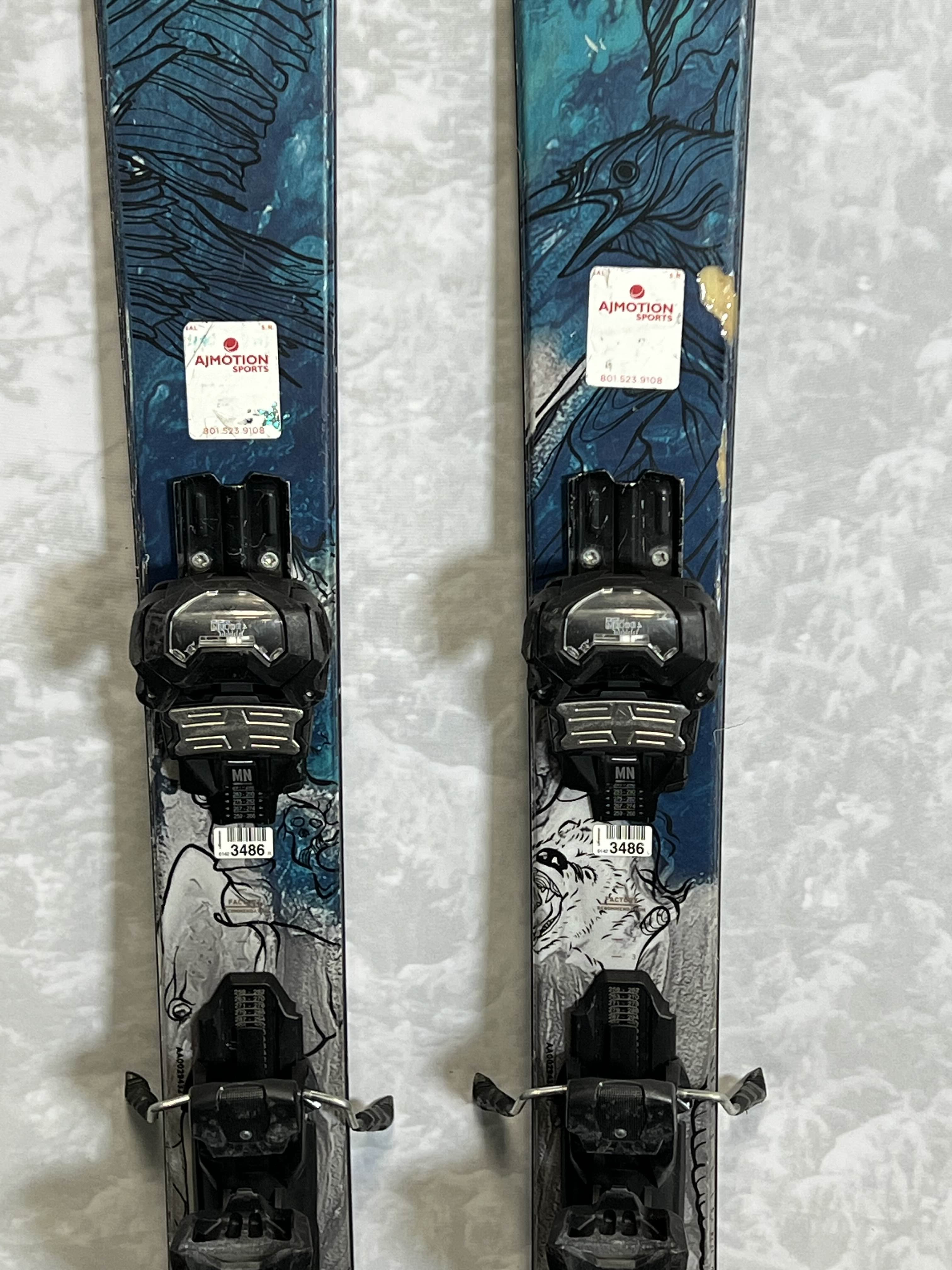 Used 2023 Atomic Bent Chetler 100 172cm Skis with Adjustable Tyrolia Attack 14 Bindings
