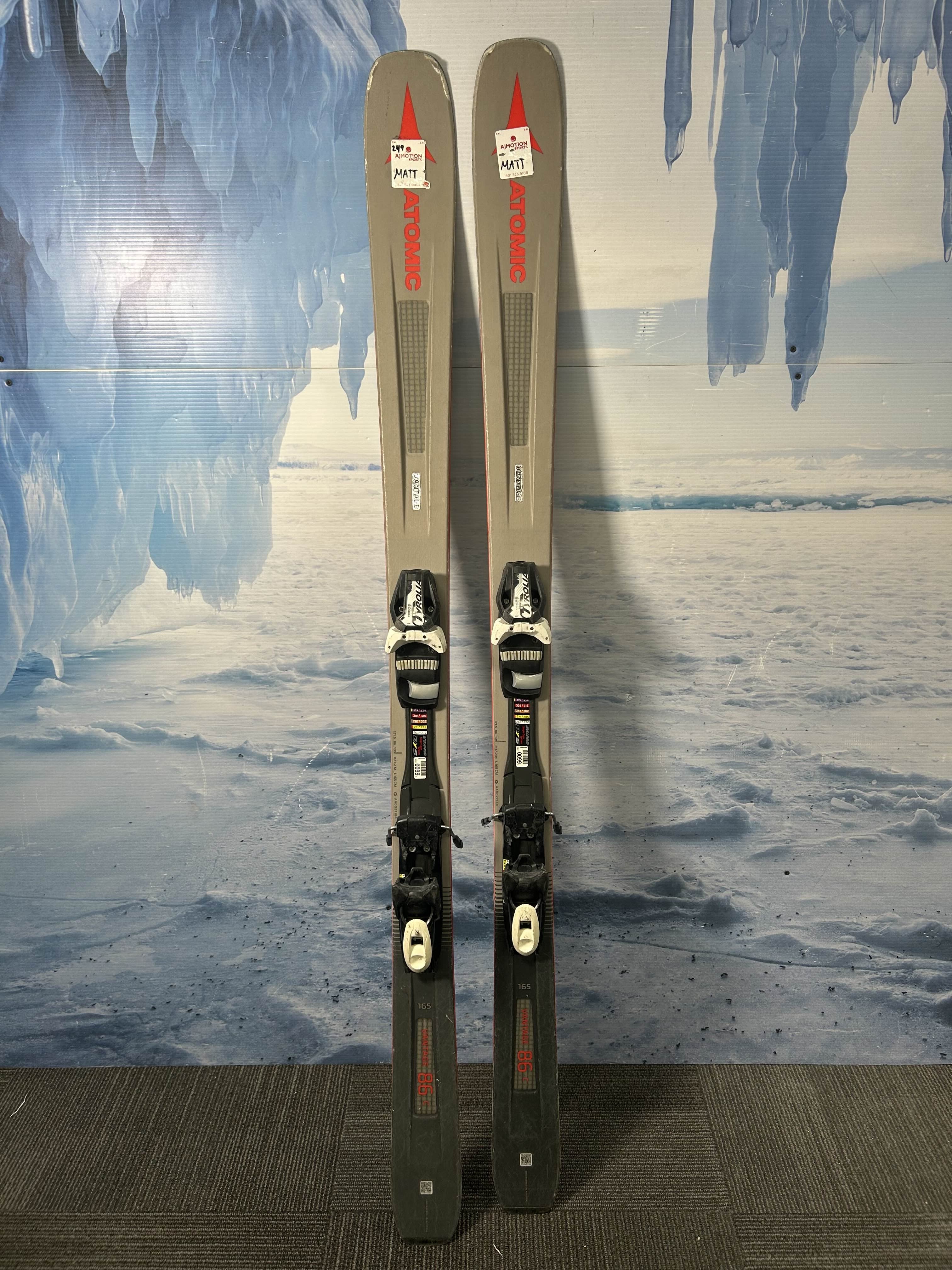 Used Atomic Vantage 86 C Ski w/ Tyrolia Sympro 13 Demo Bindings - 165CM