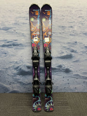 Used Nordica Cinnamon Girl Youth Ski w/ Tyrolia Lrx 4.5 Demo Bindings - 100CM