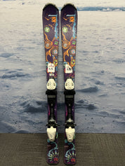 Used Nordica Cinnamon Girl Youth Ski w/ Tyrolia Lrx 4.5 Demo Bindings - 110CM