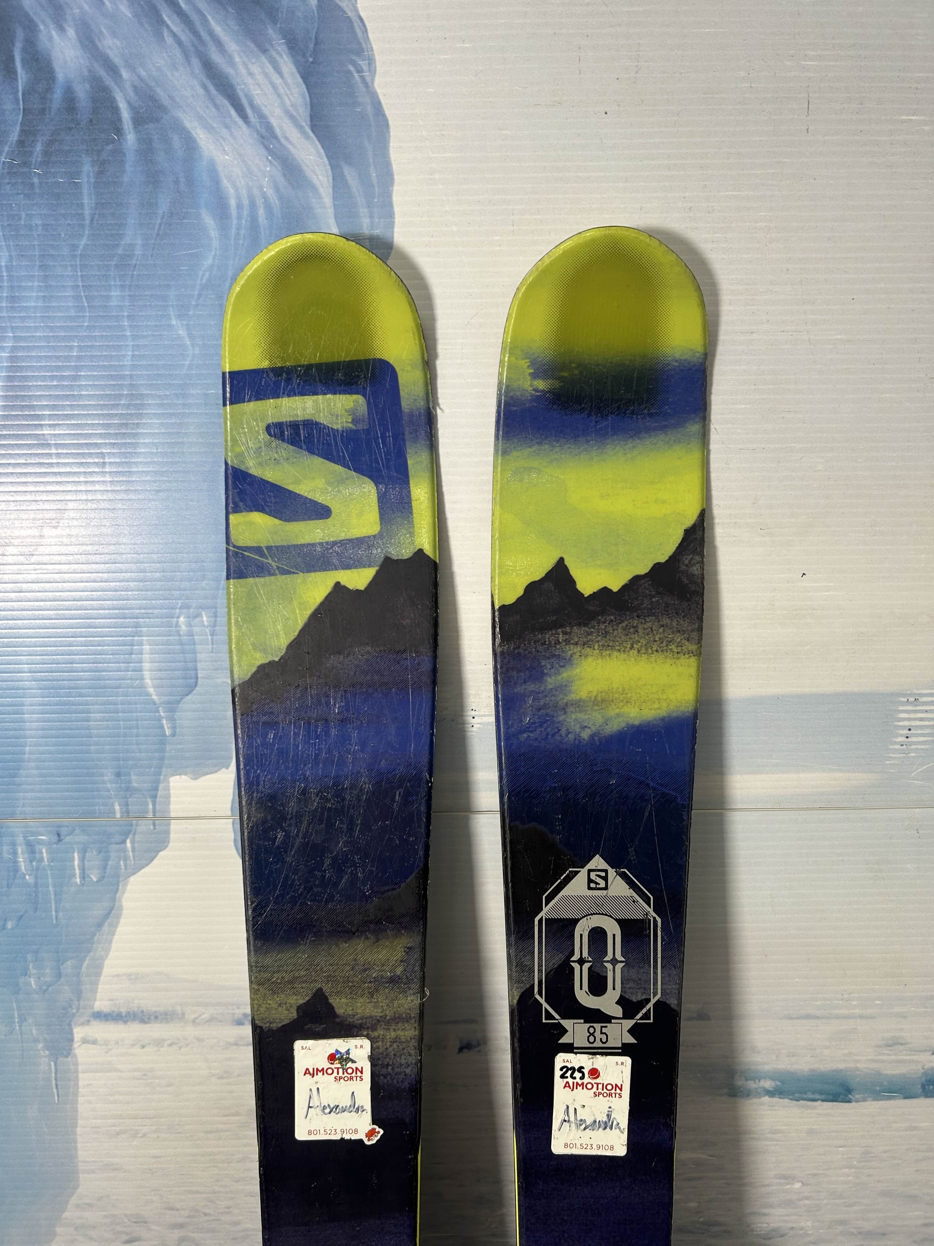 Used Salomon Q 85 Ski w/ Salomon Sympro 12 Demo Bindings - 160CM