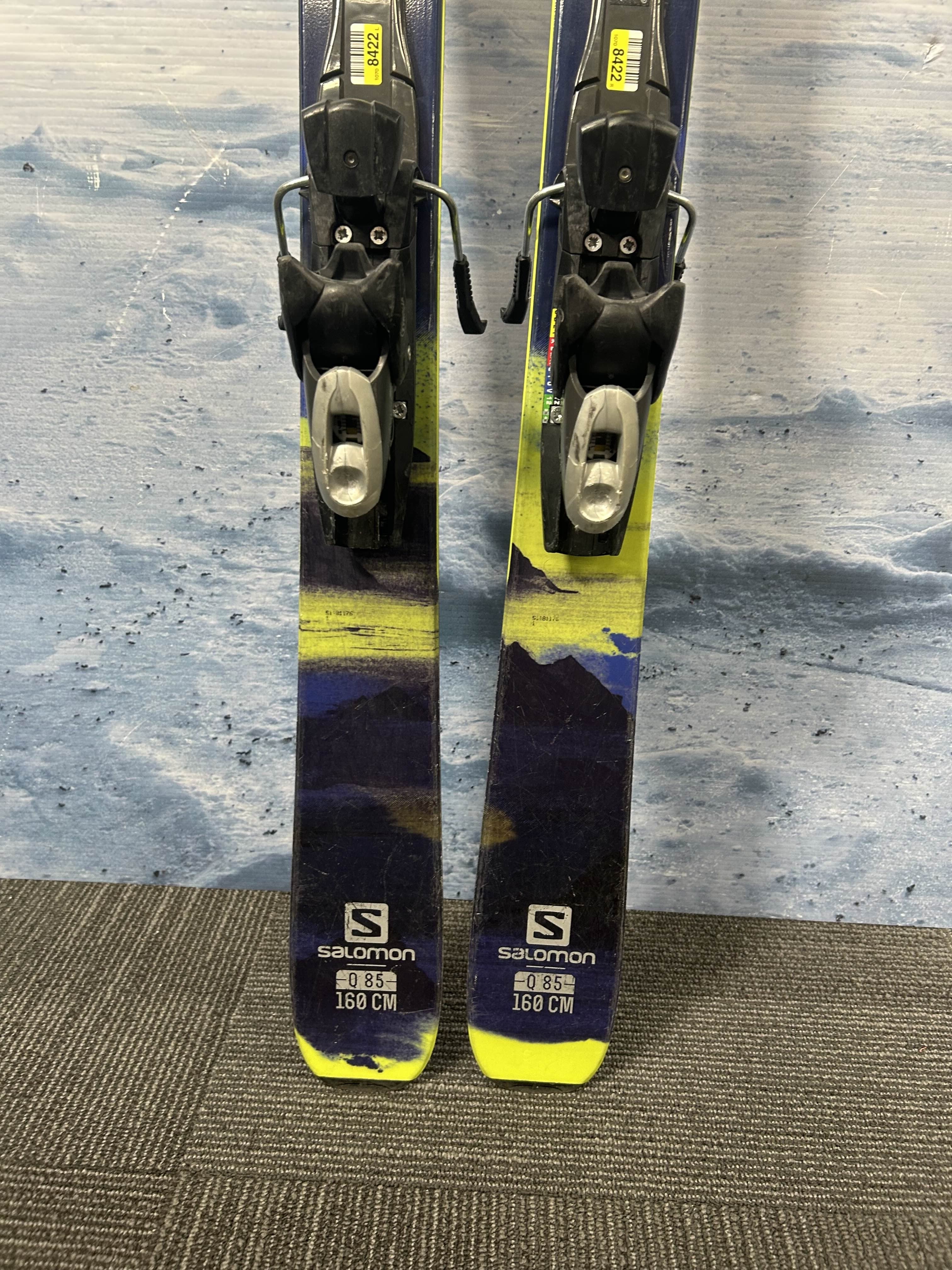 Used Salomon Q 85 Ski w/ Salomon Sympro 12 Demo Bindings - 160CM