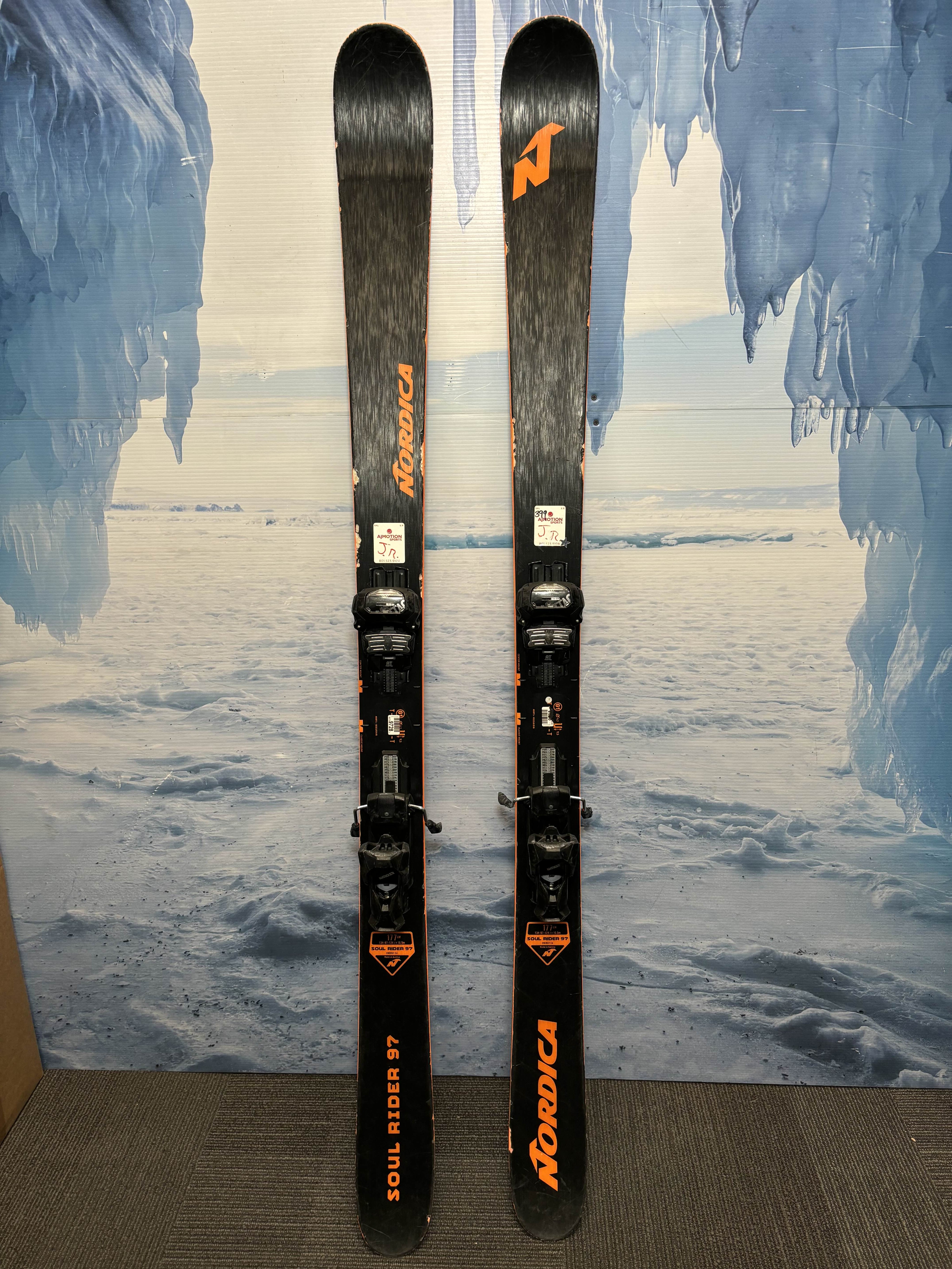 Used Nordica Soul Rider 97 Ski 177cm w/ Tyrolia Attack 13 Rental Binding