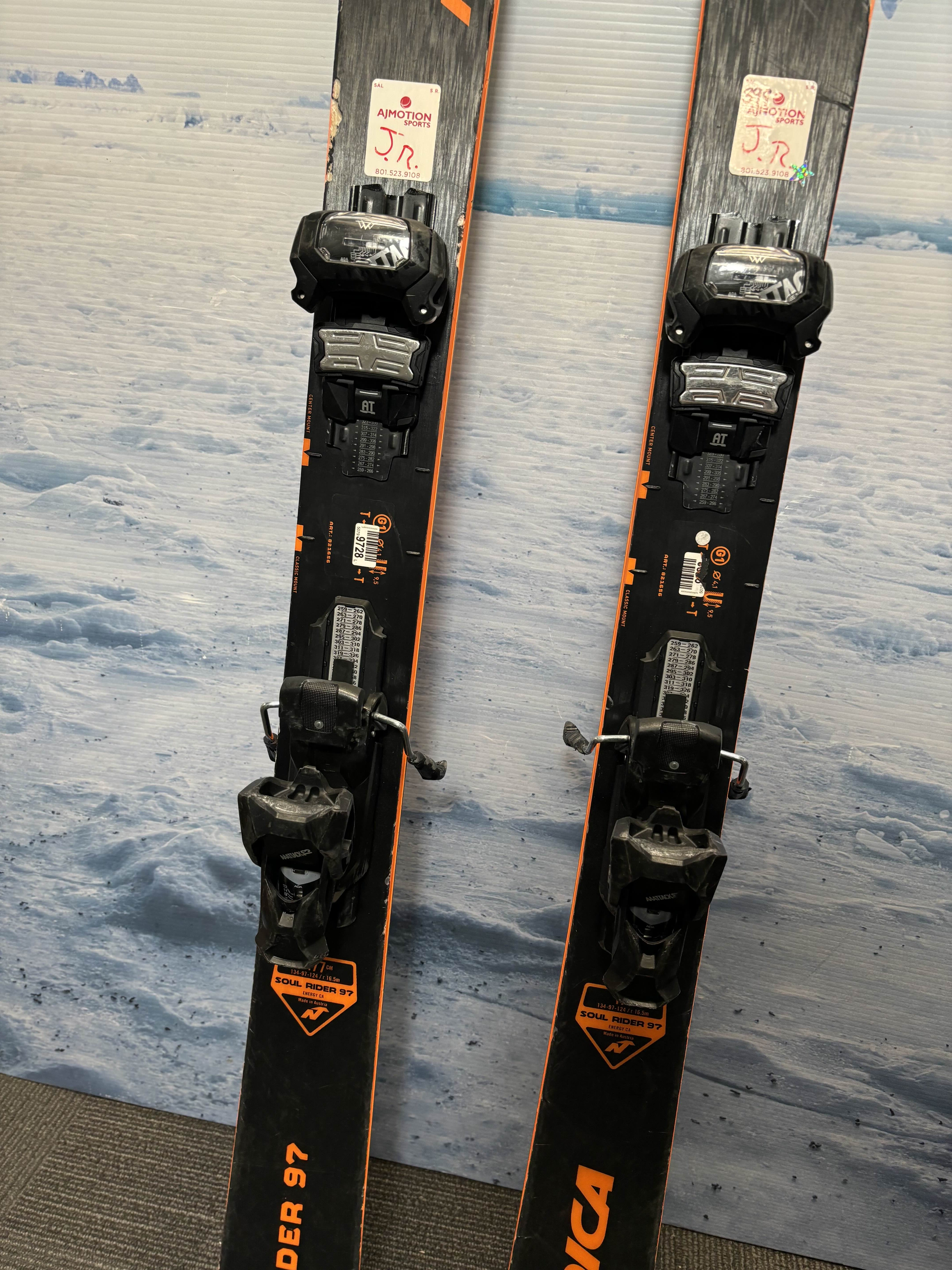 Used Nordica Soul Rider 97 Ski 177cm w/ Tyrolia Attack 13 Rental