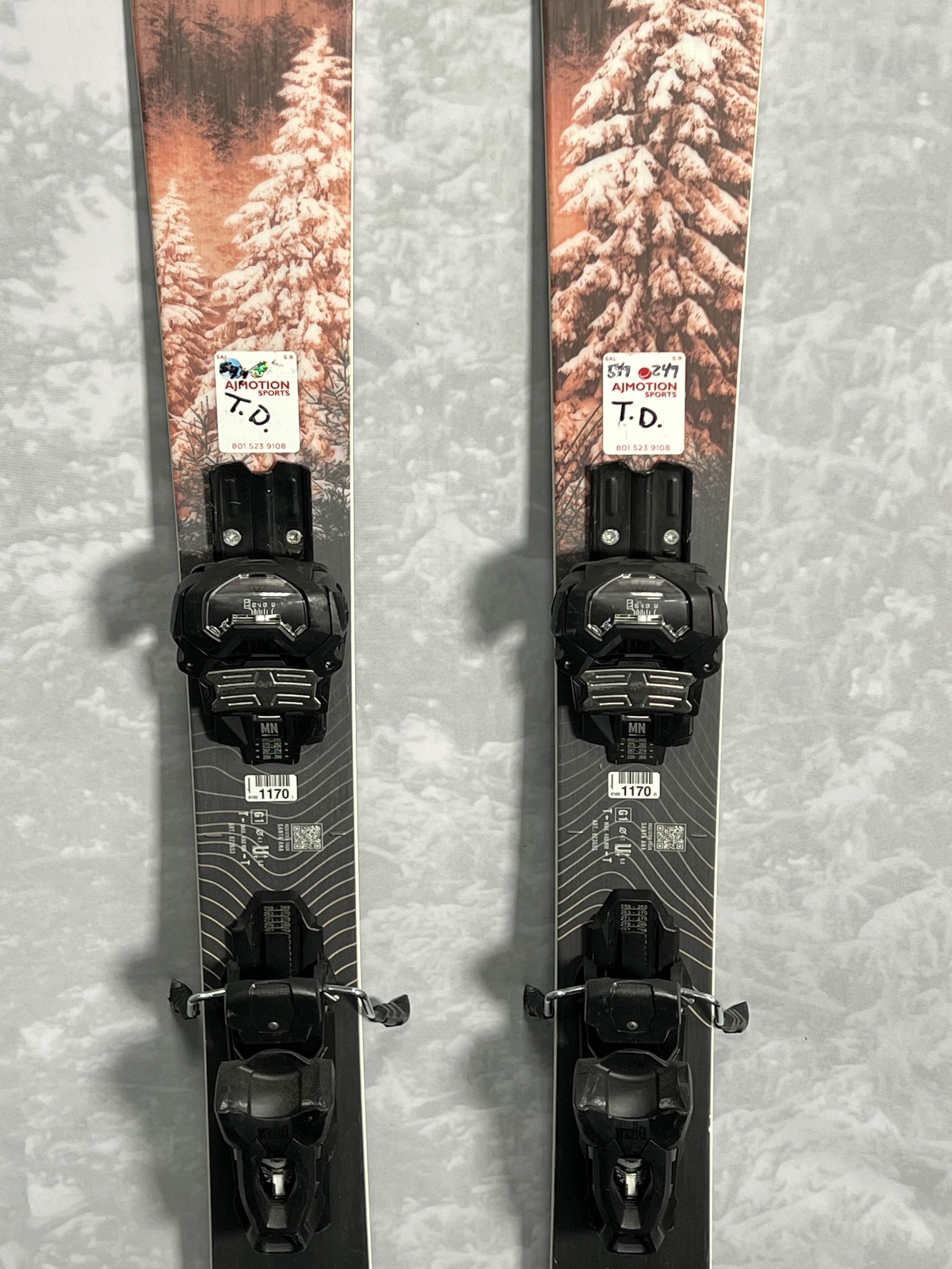 Used 2023 Nordica Santa Ana 98 151cm Skis with Adjustable Tyrolia Attack 11 MN Bindings