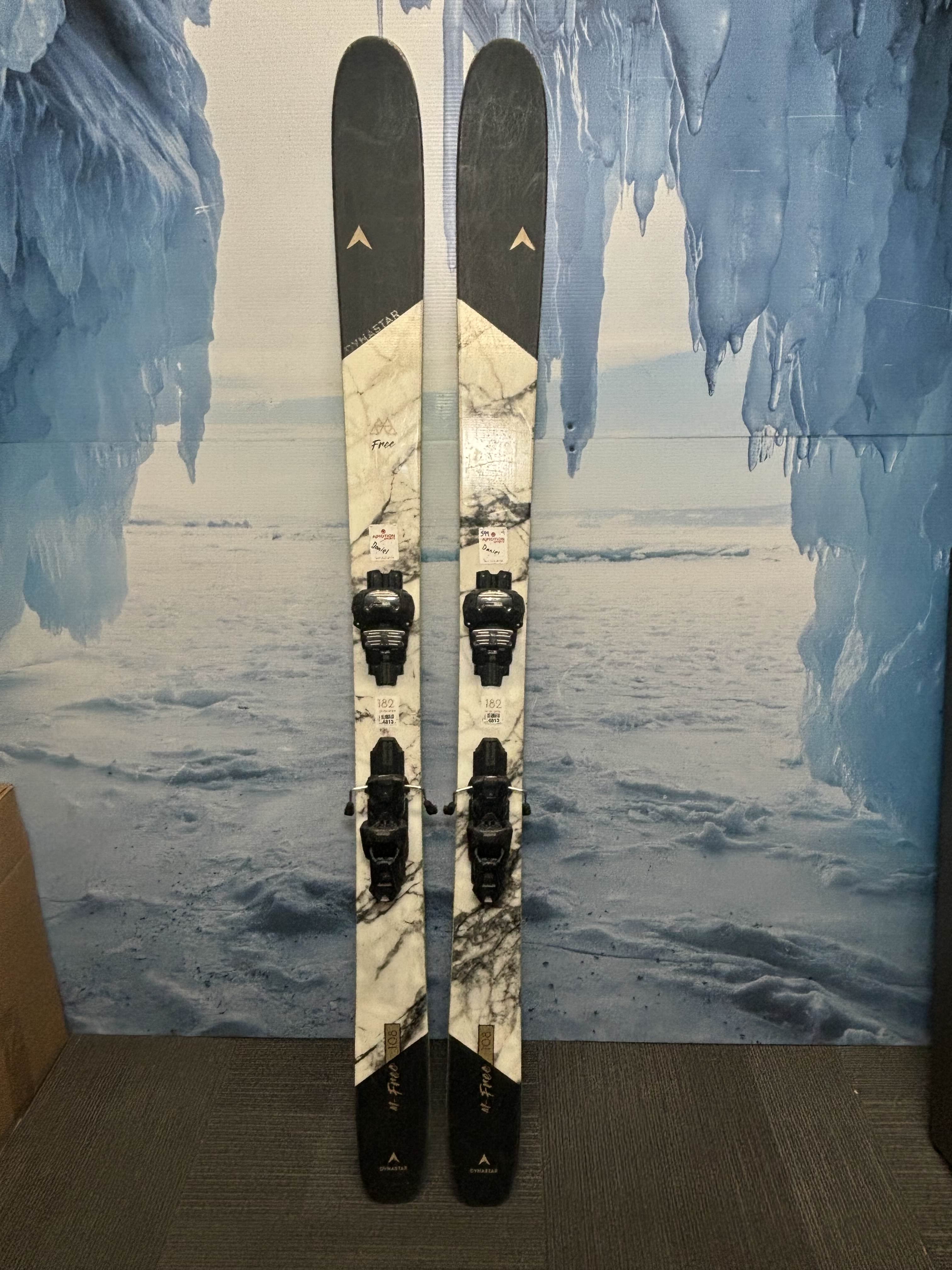 Used Dynastar M Free 108 Ski 182cm w/ Tyrolia Attack 14 Rental Binding