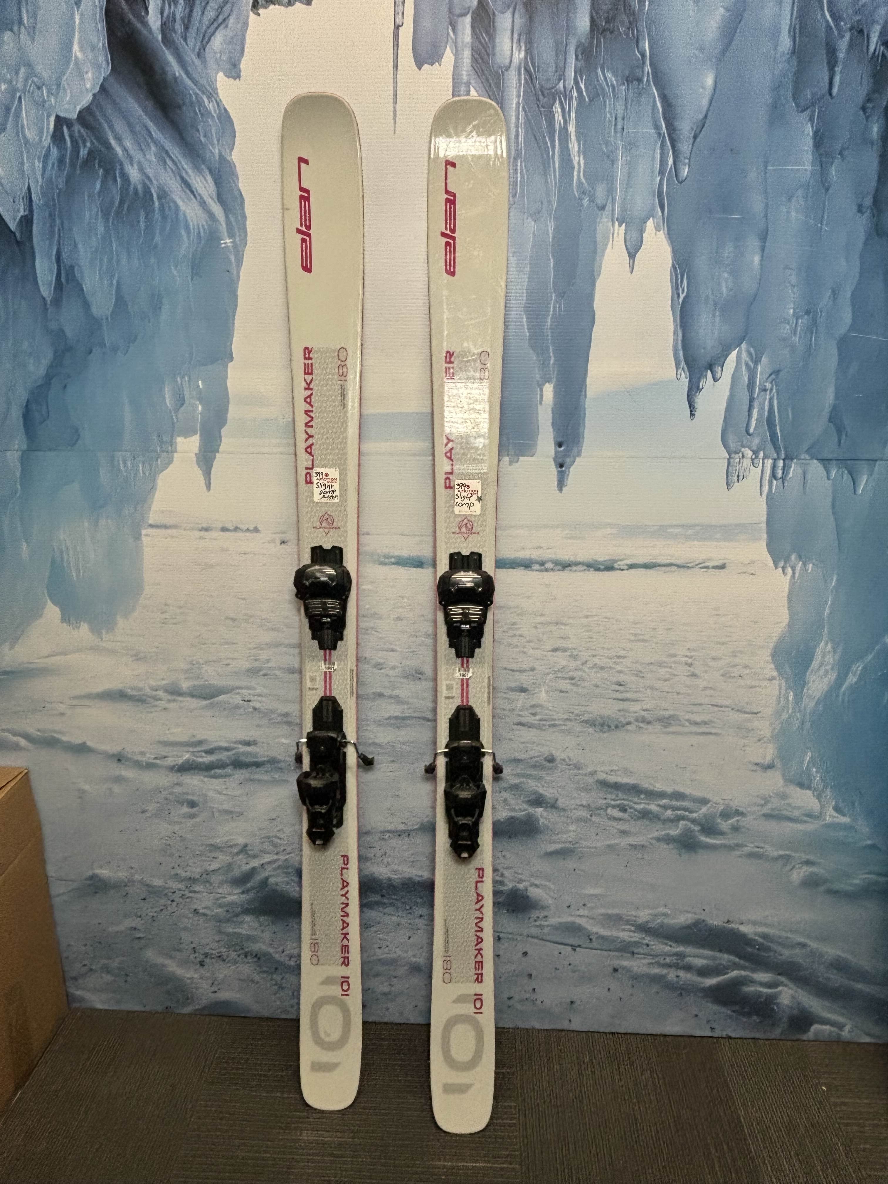 Used Elan Playmaker 101 Ski 180cm w/ Tyrolia Attack 14 Rental Binding