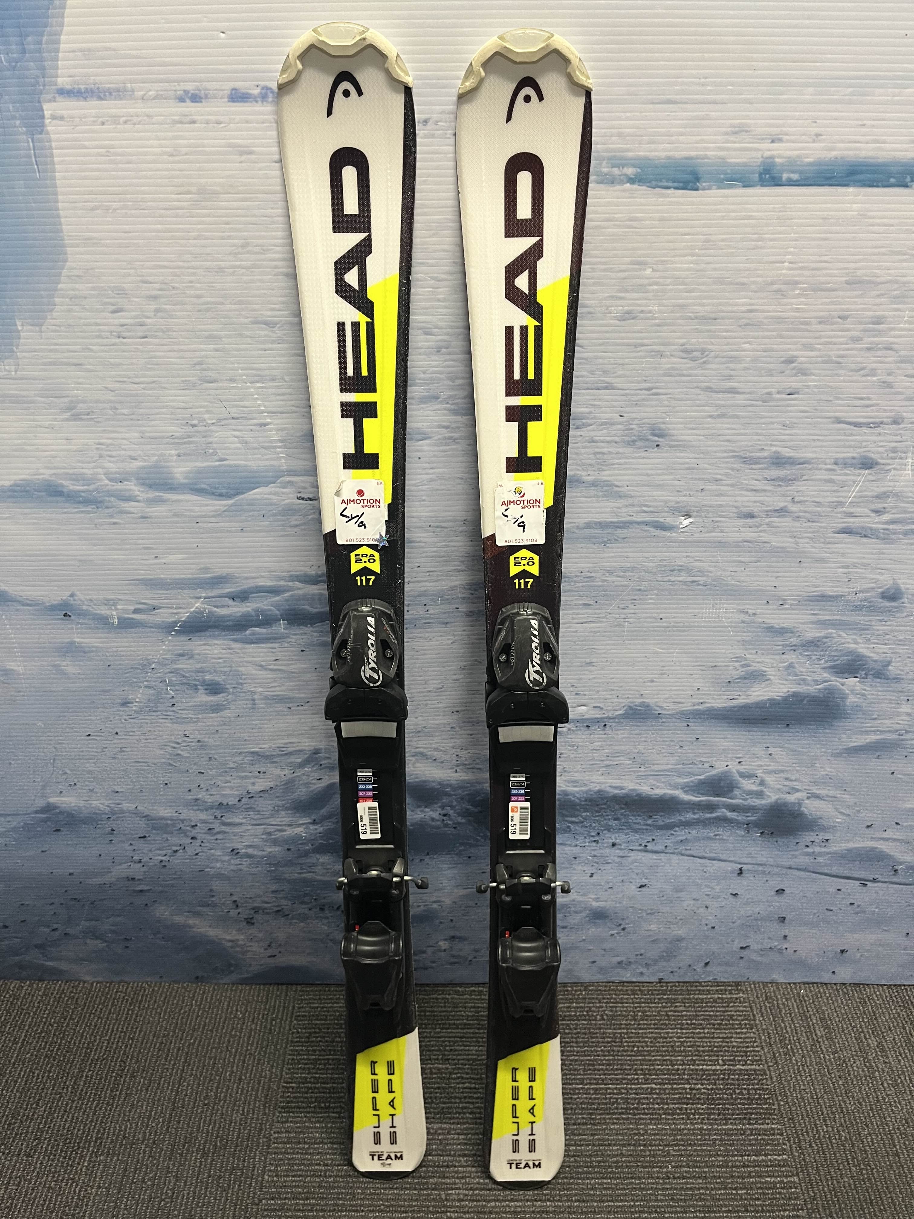Used Head Super Shape Youth Ski w/ Tyrolia Sp 4.5 Demo Bindings - 117CM