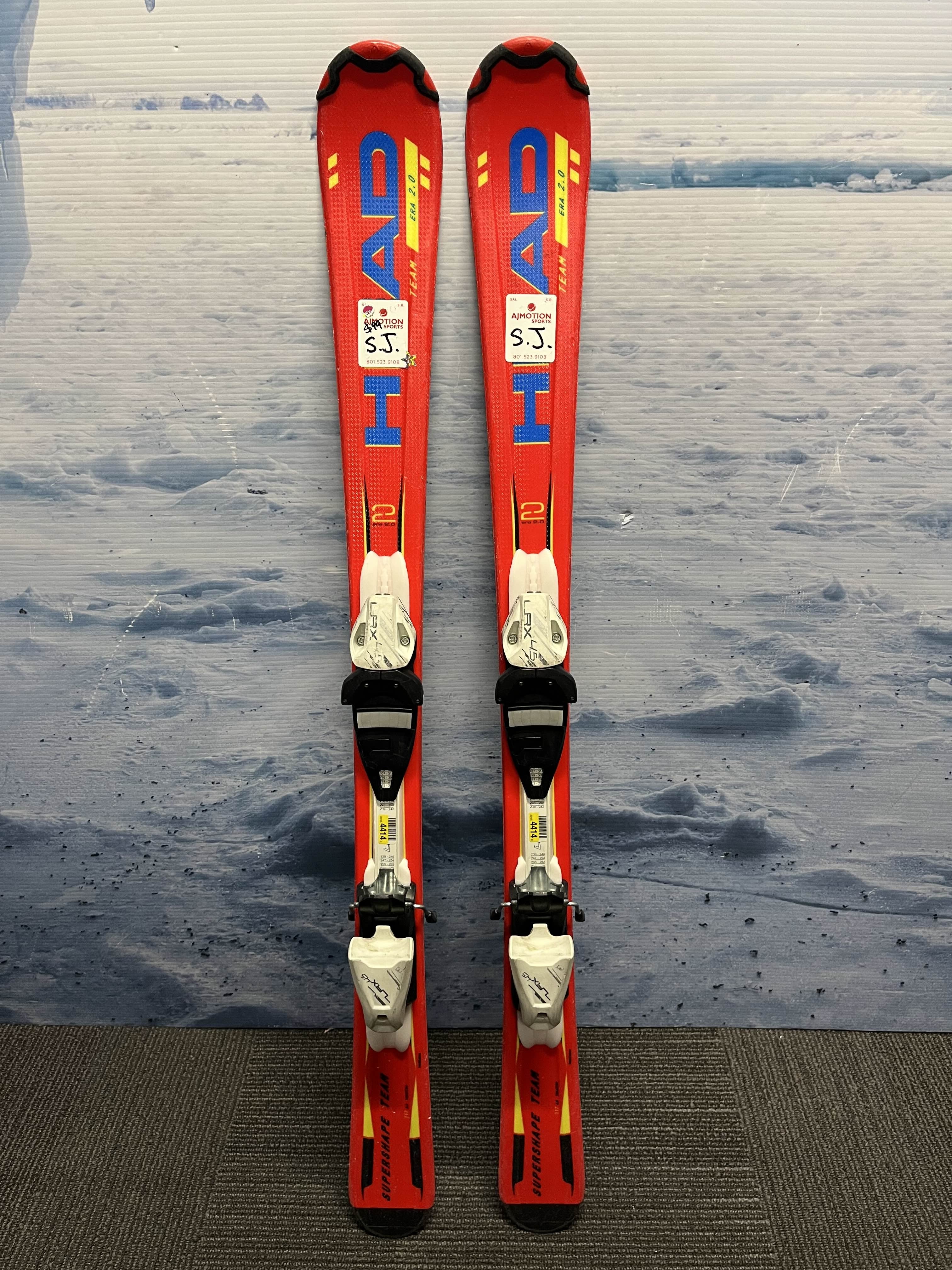 Used Head Super Shape Team Youth Ski w/ Tyrolia Lrx 4.5 Demo Bindings - 117CM