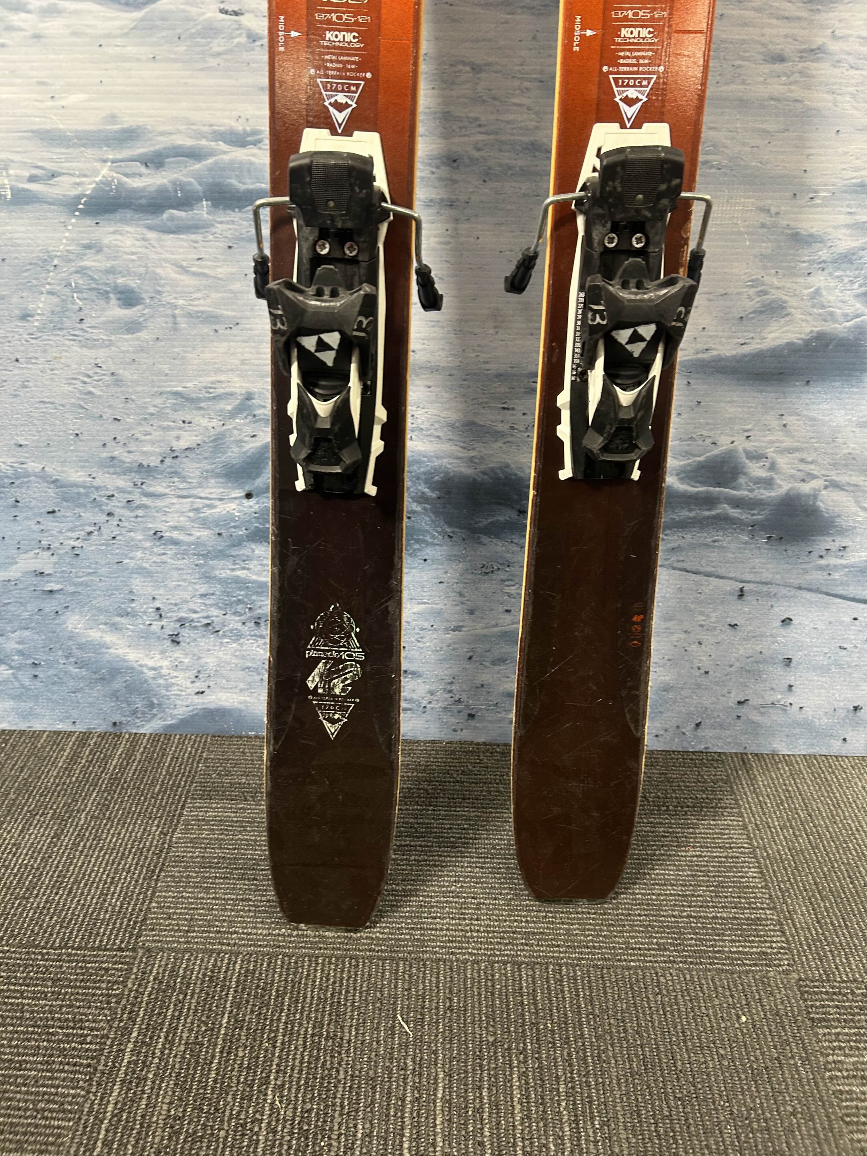 Used K2 Pinnacle 105 Ski w/ Fischer Attack 13 Demo Bindings - 170CM