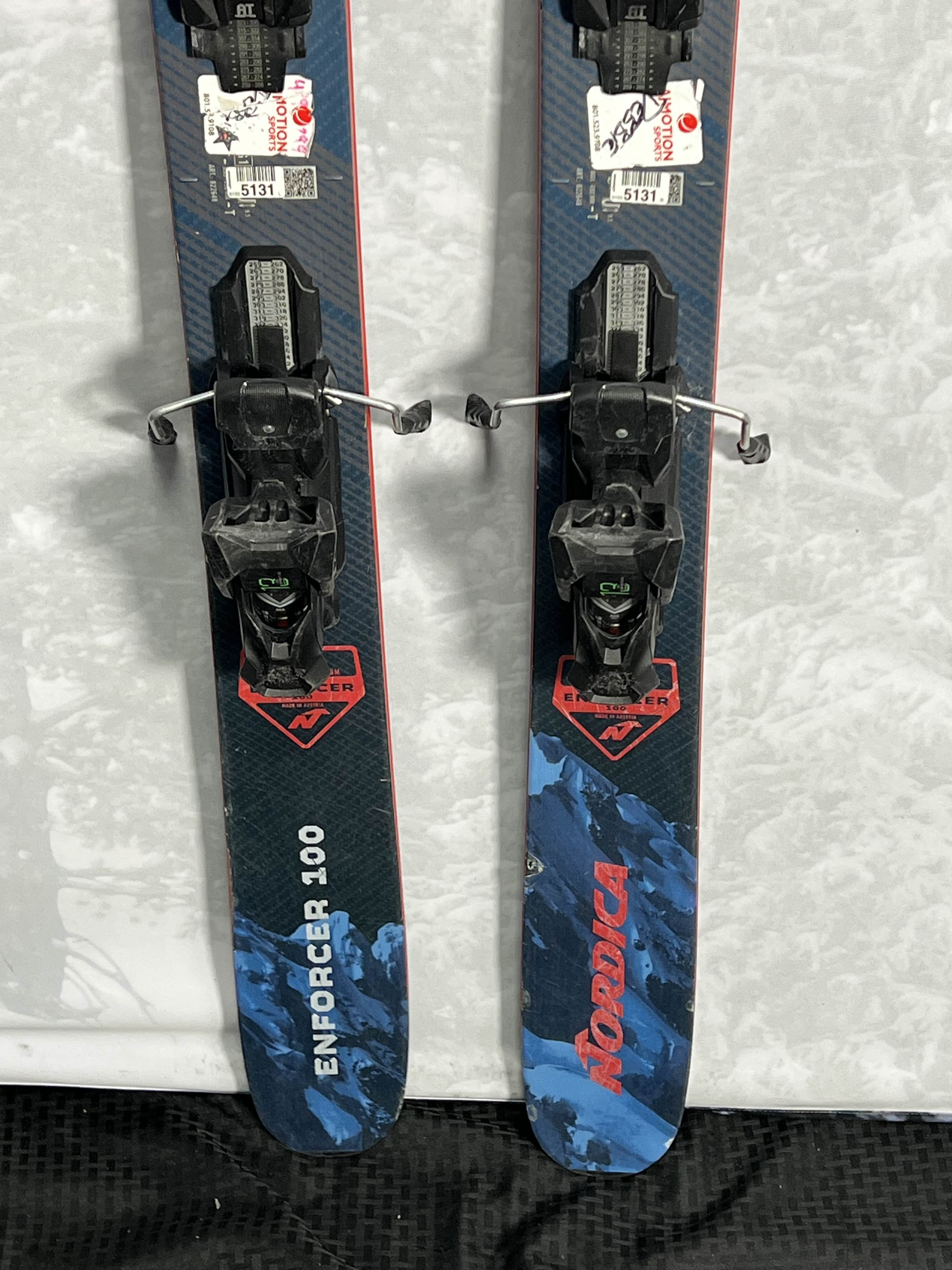 Used Nordica Enforcer 100 165 cm Skis 2022 w/Ellan Attack 13 Demo Binding