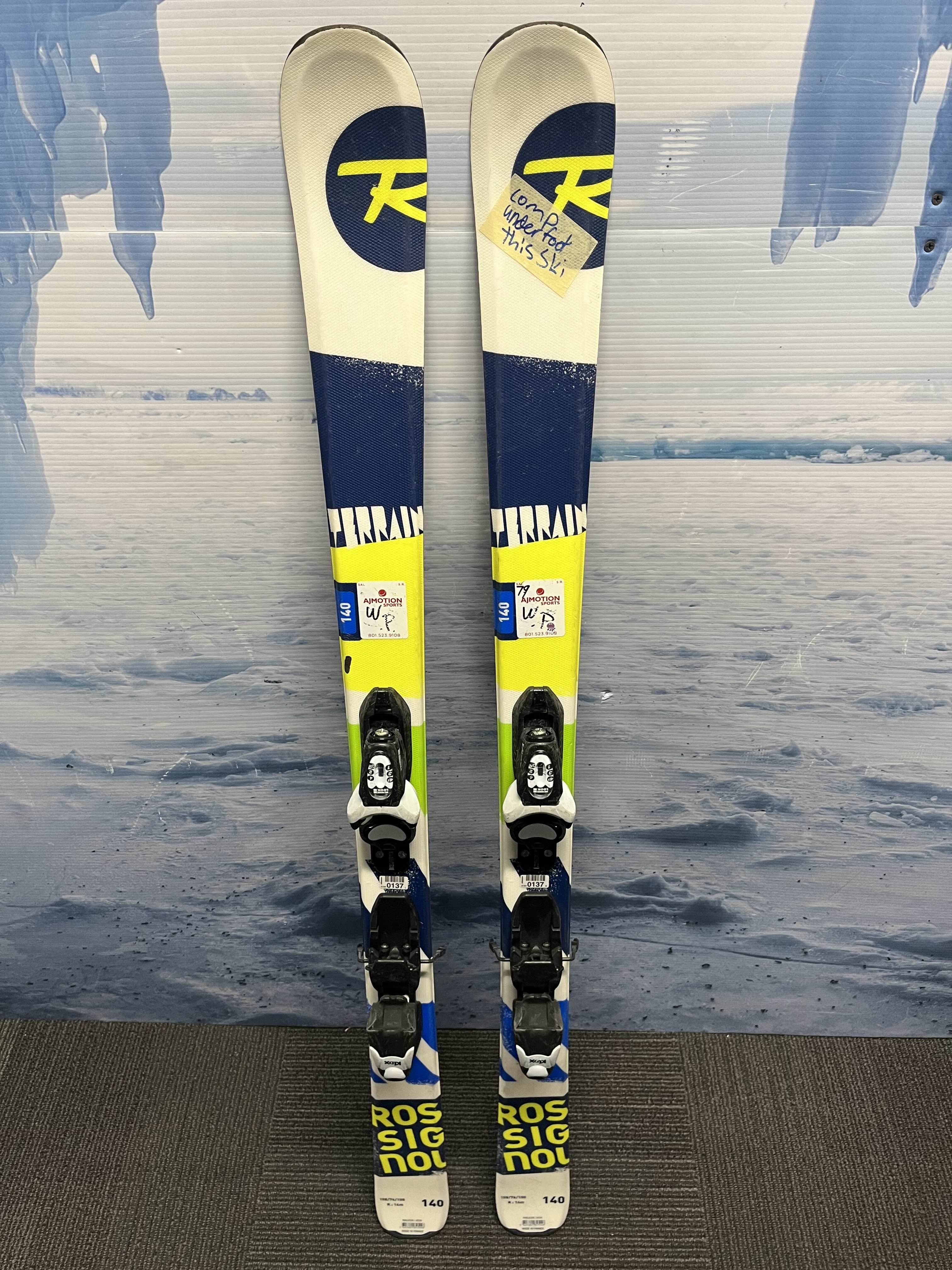 Used Rossignol Terrain Youth Ski w/ Look Kidx 4.5 Demo Bindings - 140CM