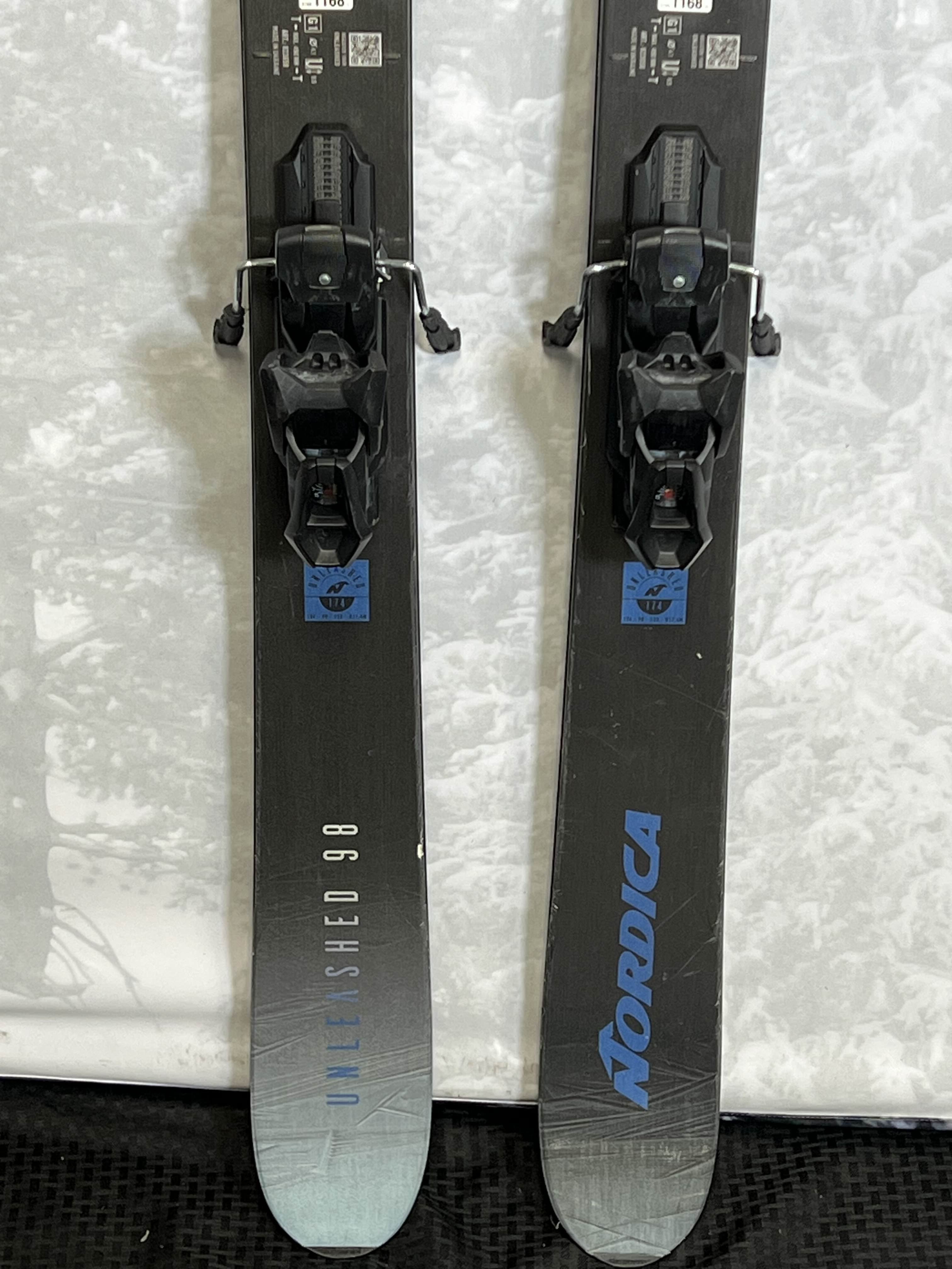 Used Nordica Unleashed 98 174 cm Skis 2023 w/Tyrolia Attack 14 Demo Bindings
