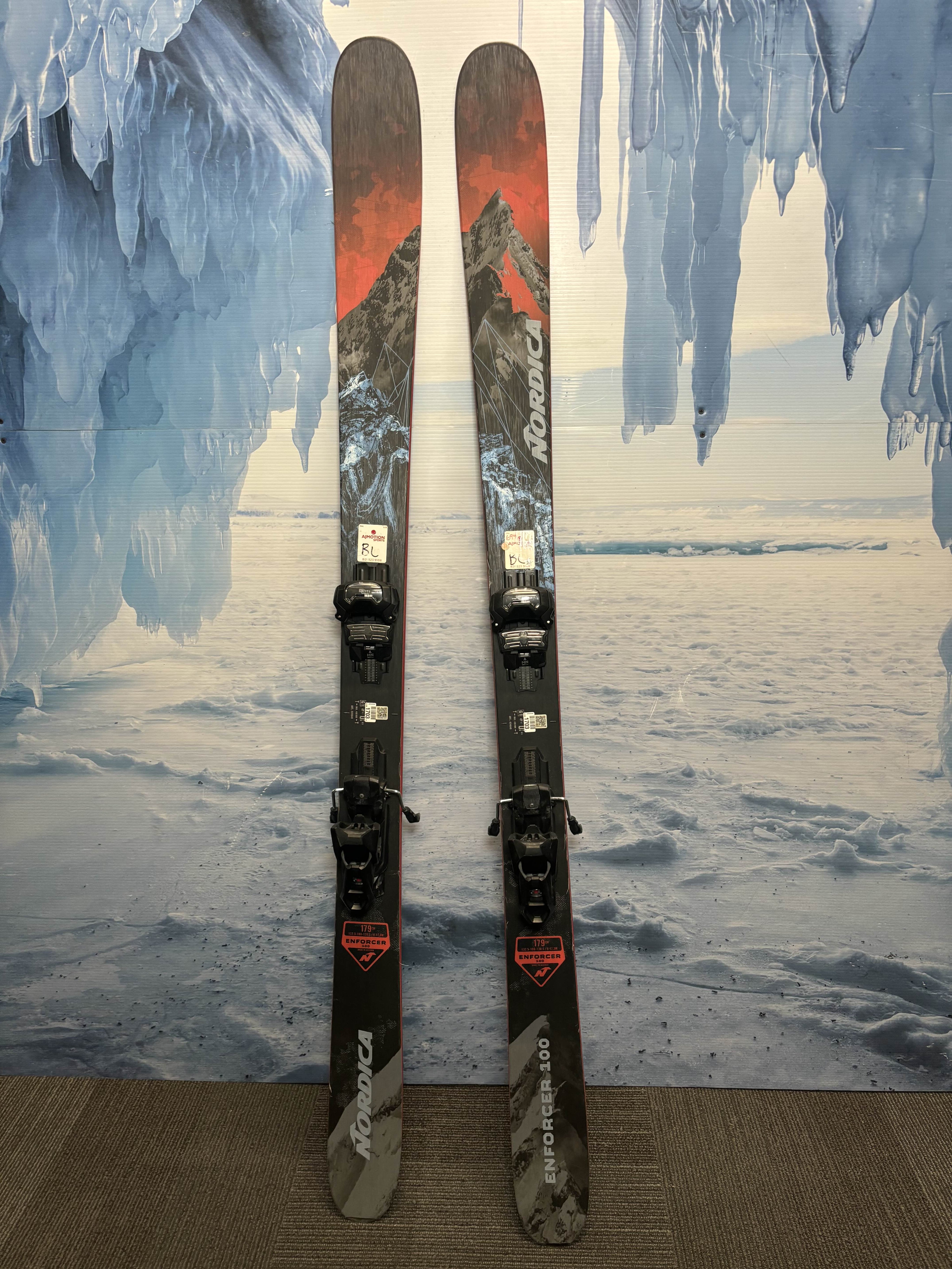 Used Nordica Enforcer 100 Ski 179cm w/ Tyrolia Attack 14 Rental Binding