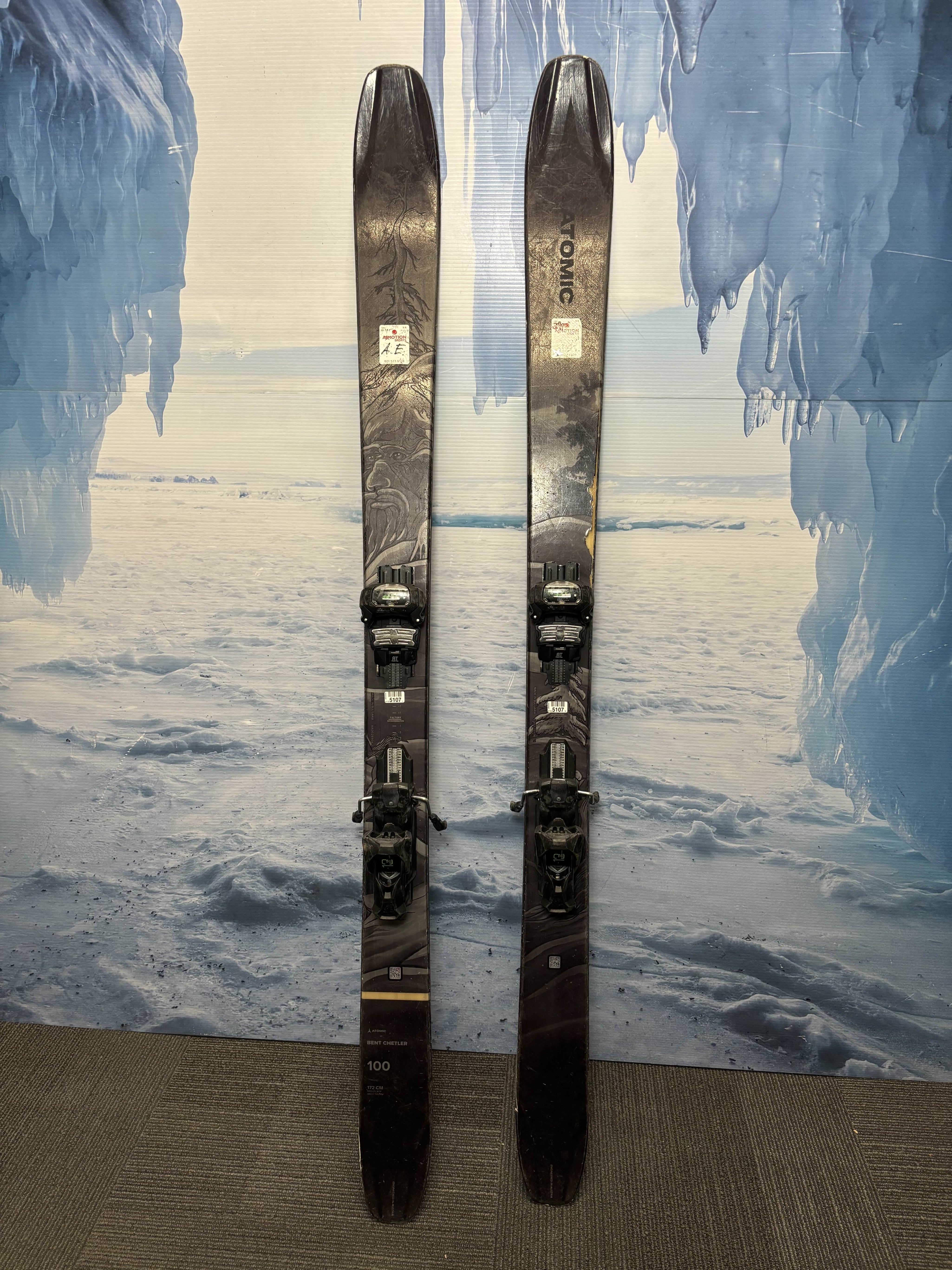 Used Atomic Bent Chetler 100 Ski 172cm w/ Elan Attack 13 Rental Binding